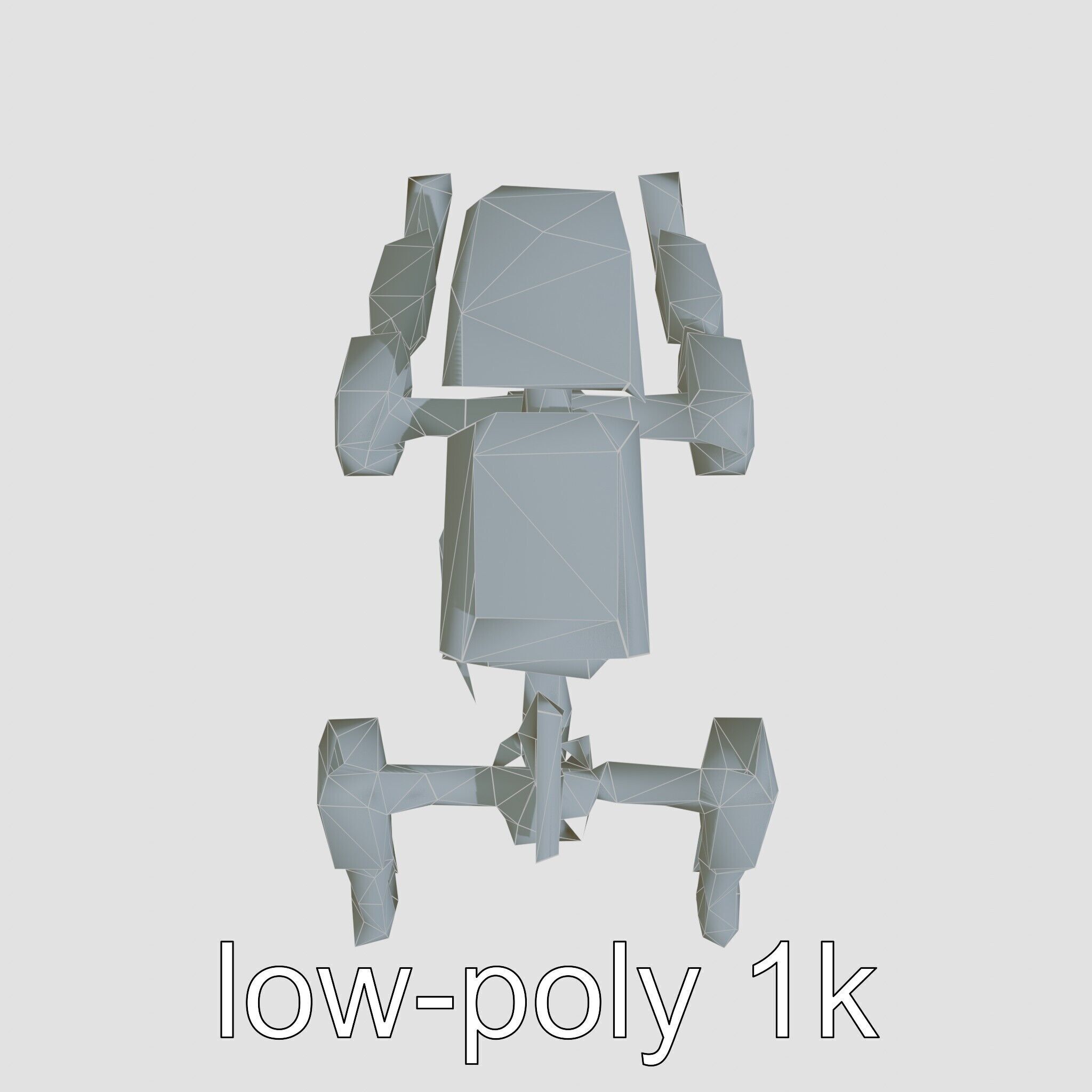 Industrial Mecha Exoskeleton Robot Low-poly 3D model_9