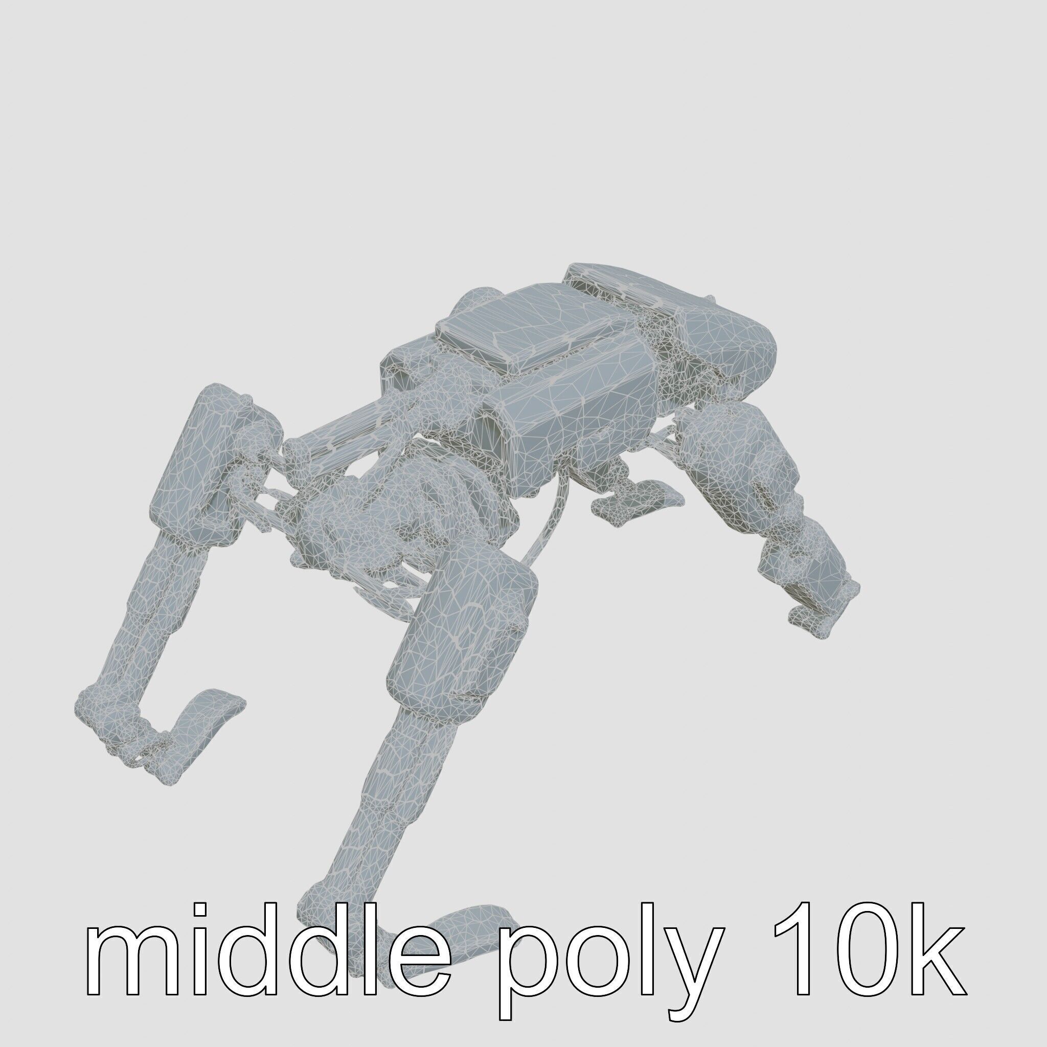 Industrial Mecha Exoskeleton Robot Low-poly 3D model_22