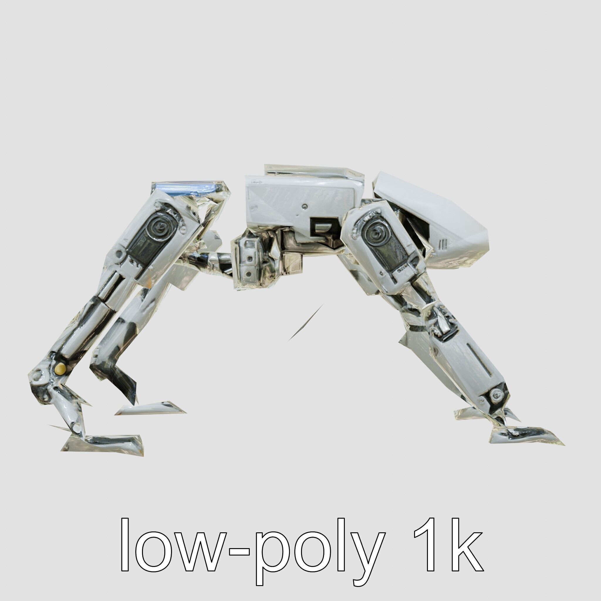 Industrial Mecha Exoskeleton Robot Low-poly 3D model_17