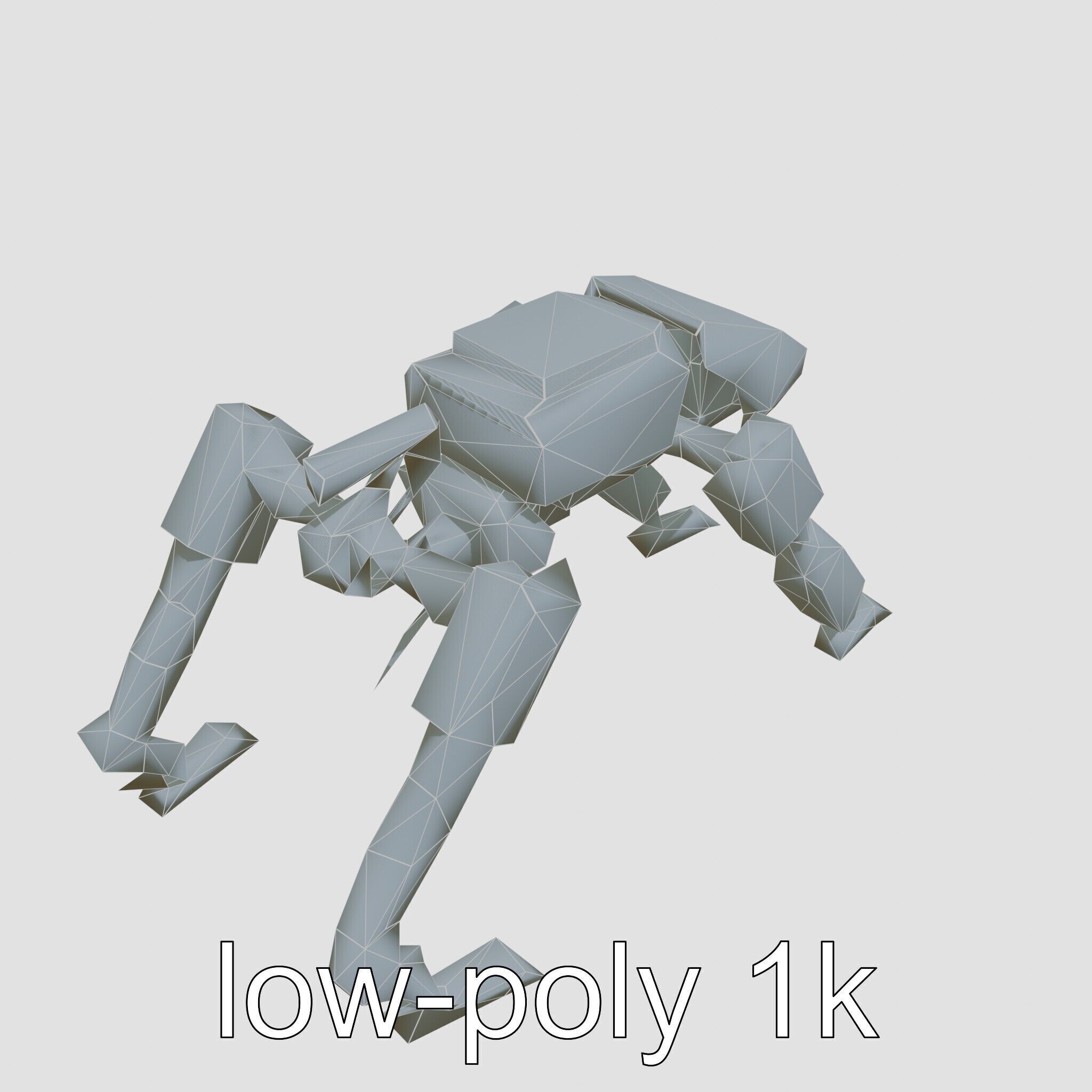 Industrial Mecha Exoskeleton Robot Low-poly 3D model_30