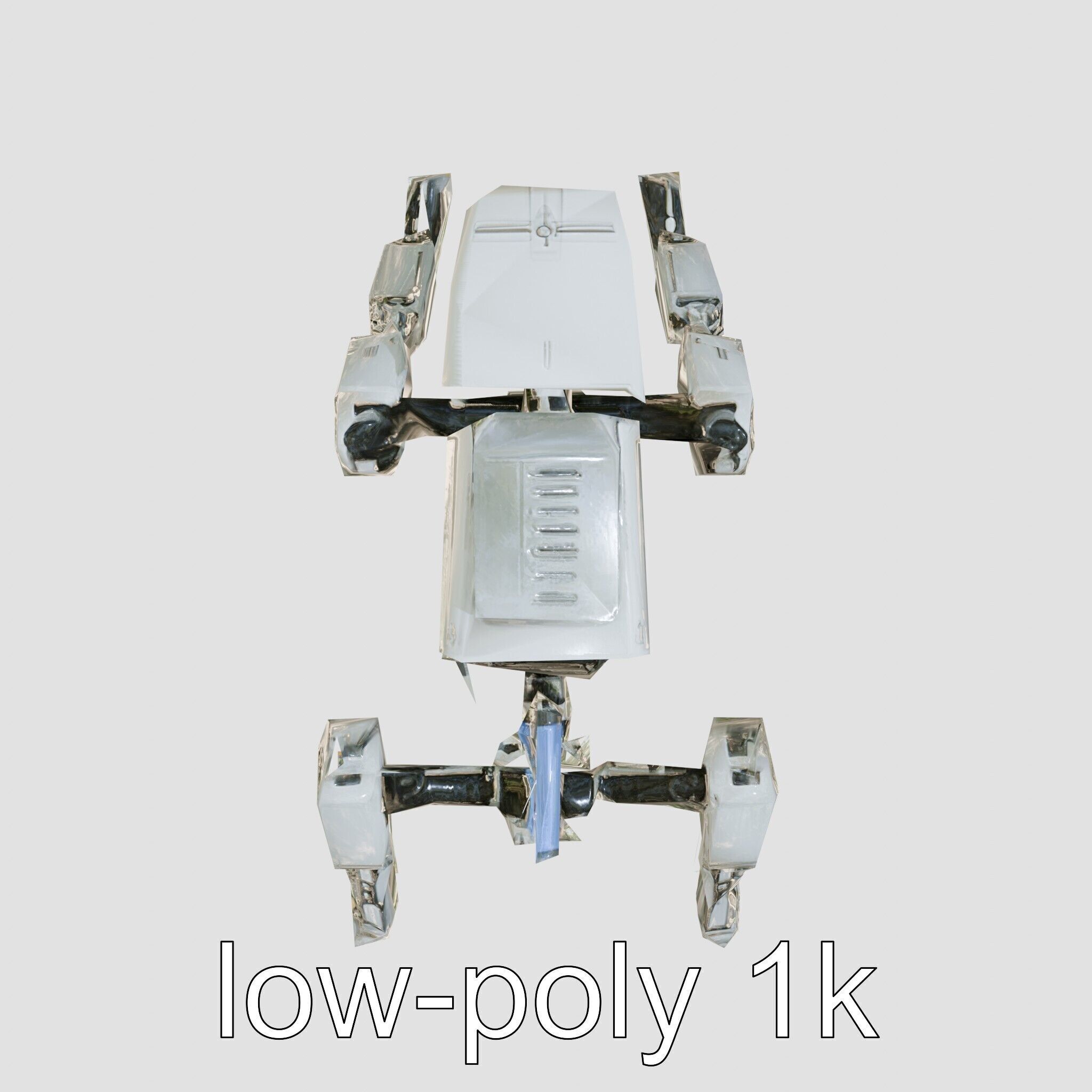 Industrial Mecha Exoskeleton Robot Low-poly 3D model_6