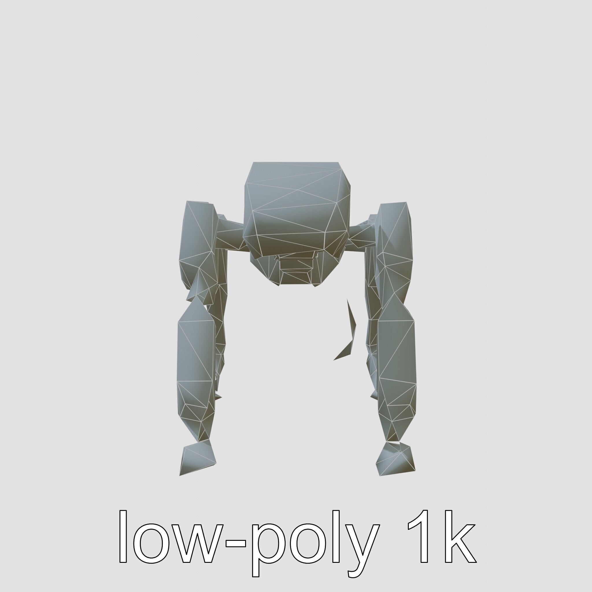 Industrial Mecha Exoskeleton Robot Low-poly 3D model_8