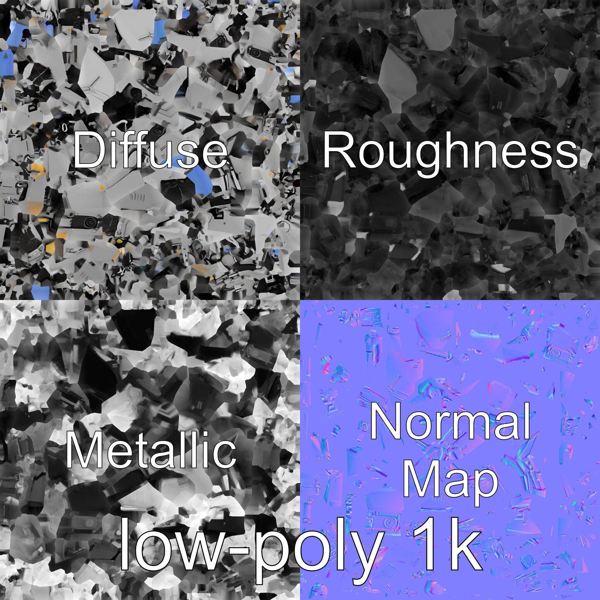 Industrial Mecha Exoskeleton Robot Low-poly 3D model_29