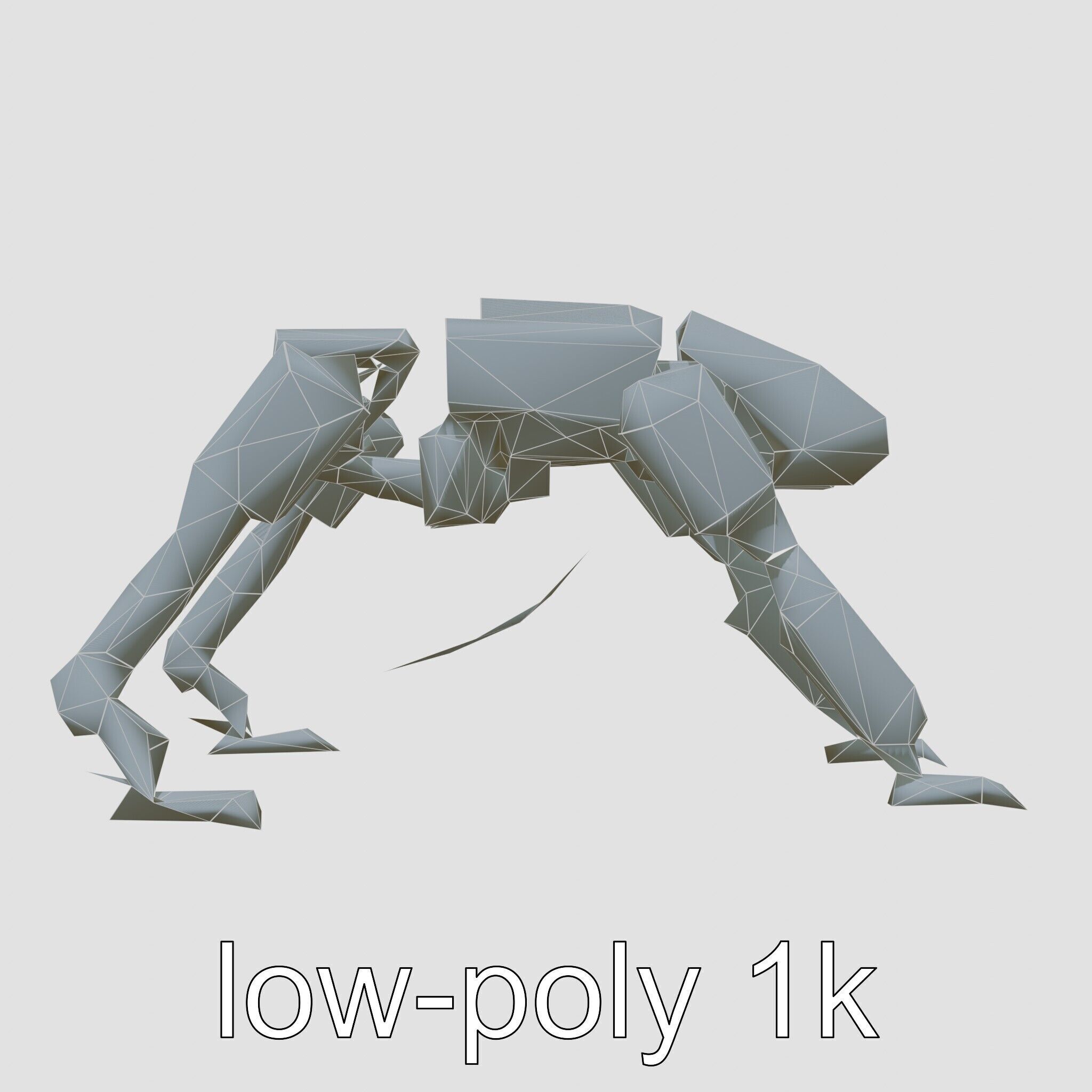 Industrial Mecha Exoskeleton Robot Low-poly 3D model_18