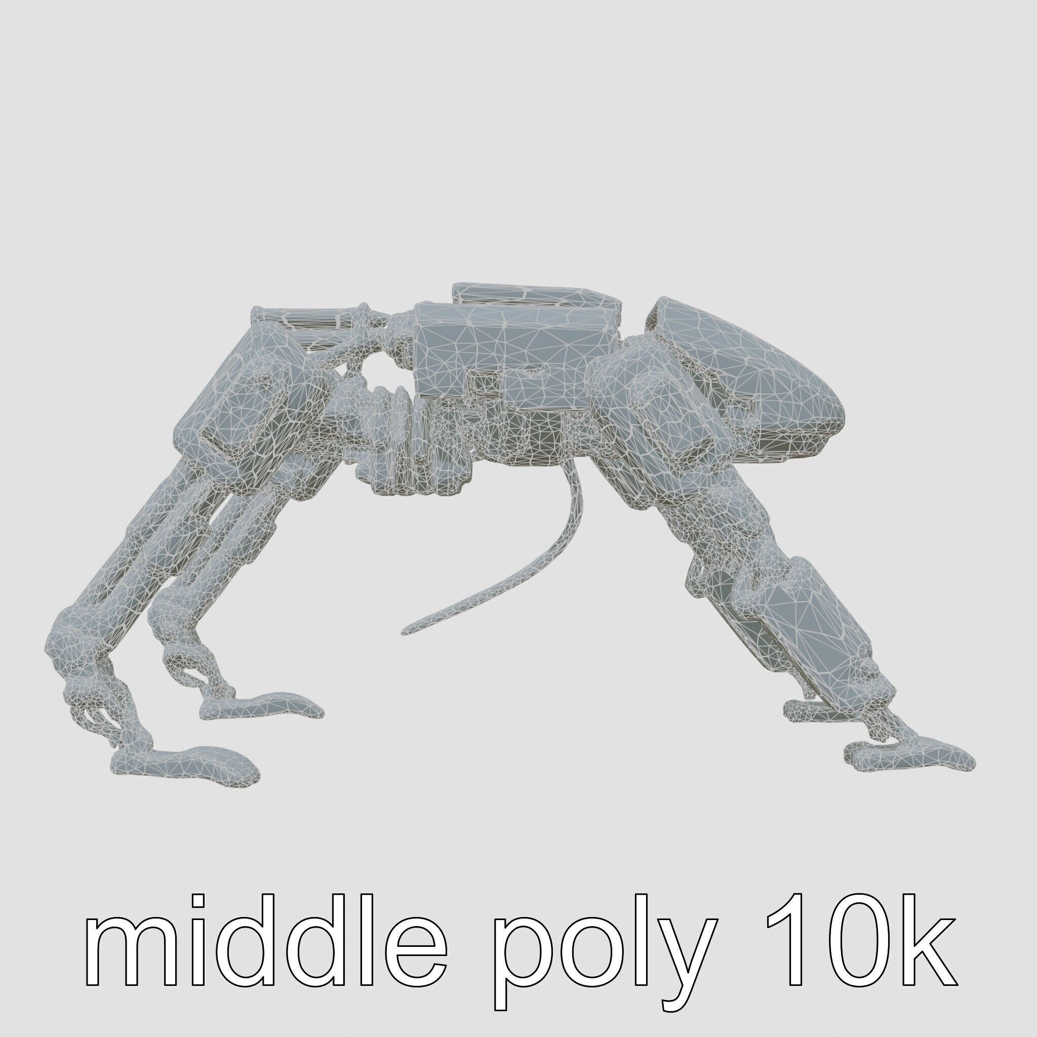 Industrial Mecha Exoskeleton Robot Low-poly 3D model_19