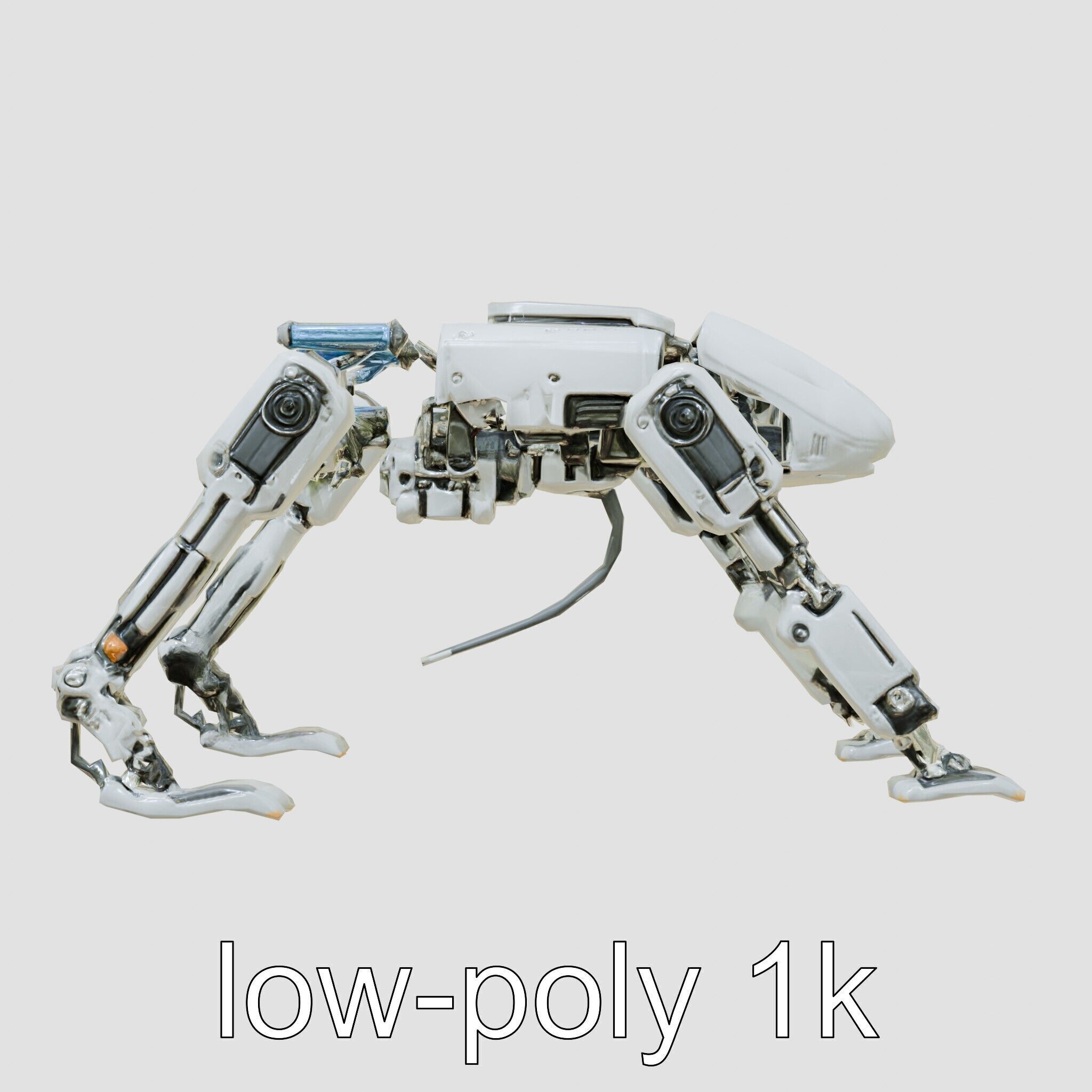 Industrial Mecha Exoskeleton Robot Low-poly 3D model_14