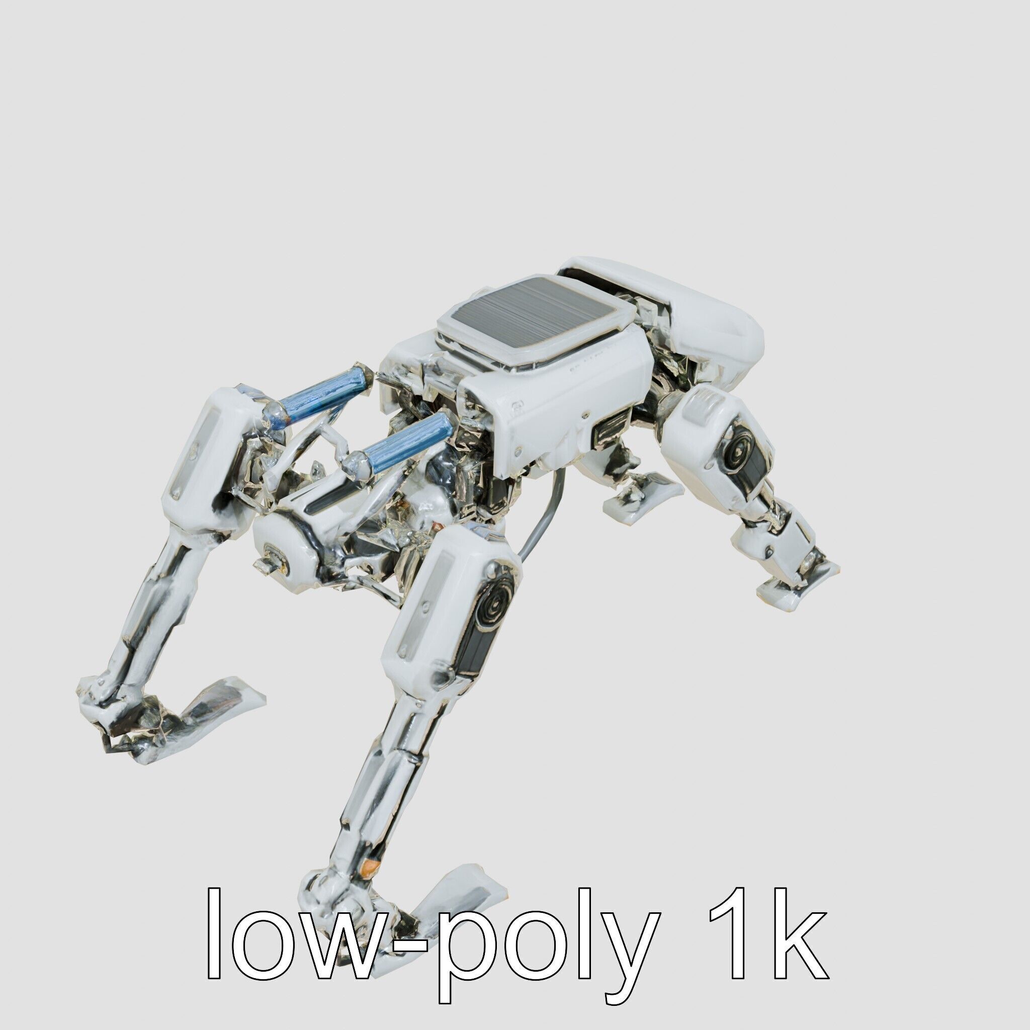 Industrial Mecha Exoskeleton Robot Low-poly 3D model_28