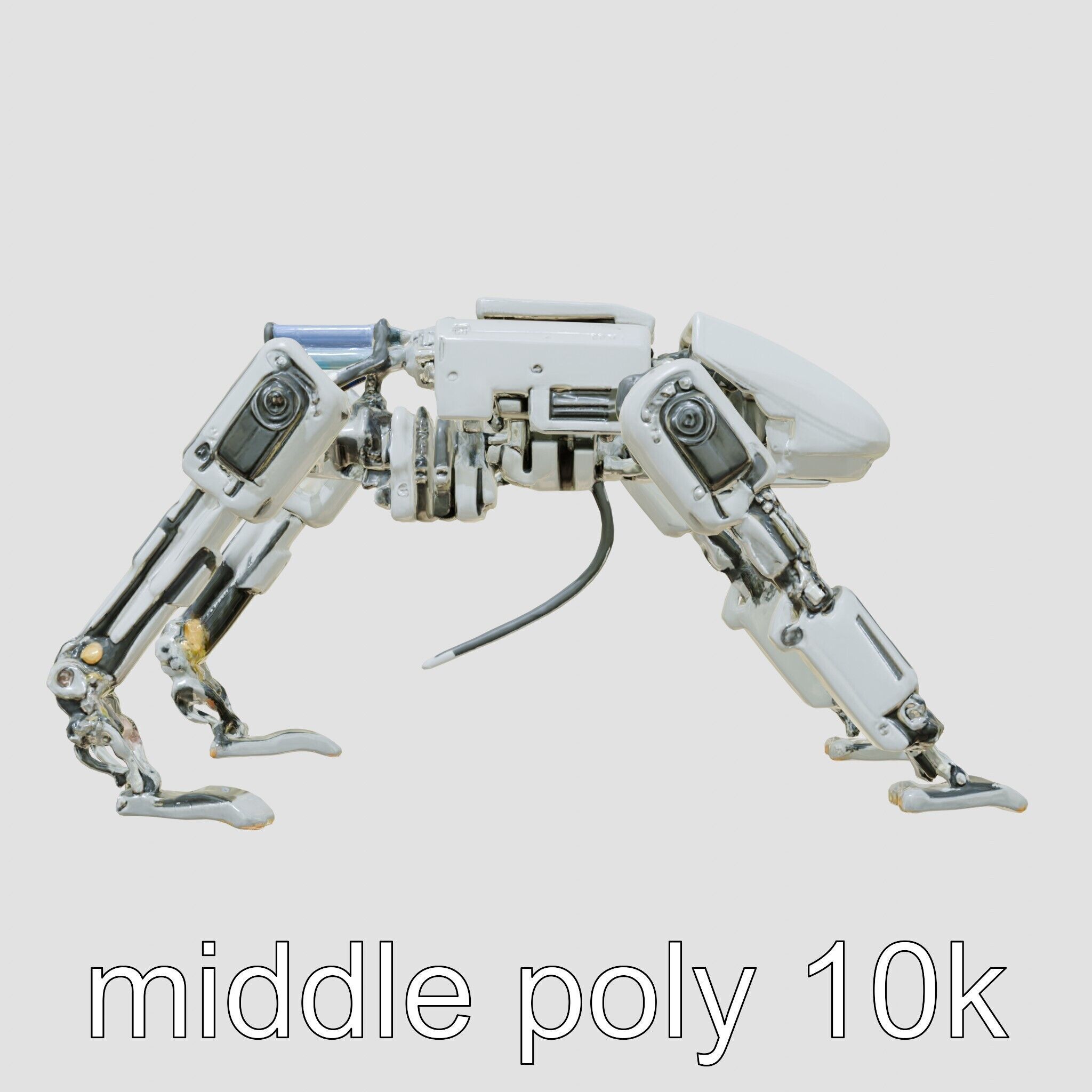 Industrial Mecha Exoskeleton Robot Low-poly 3D model_16