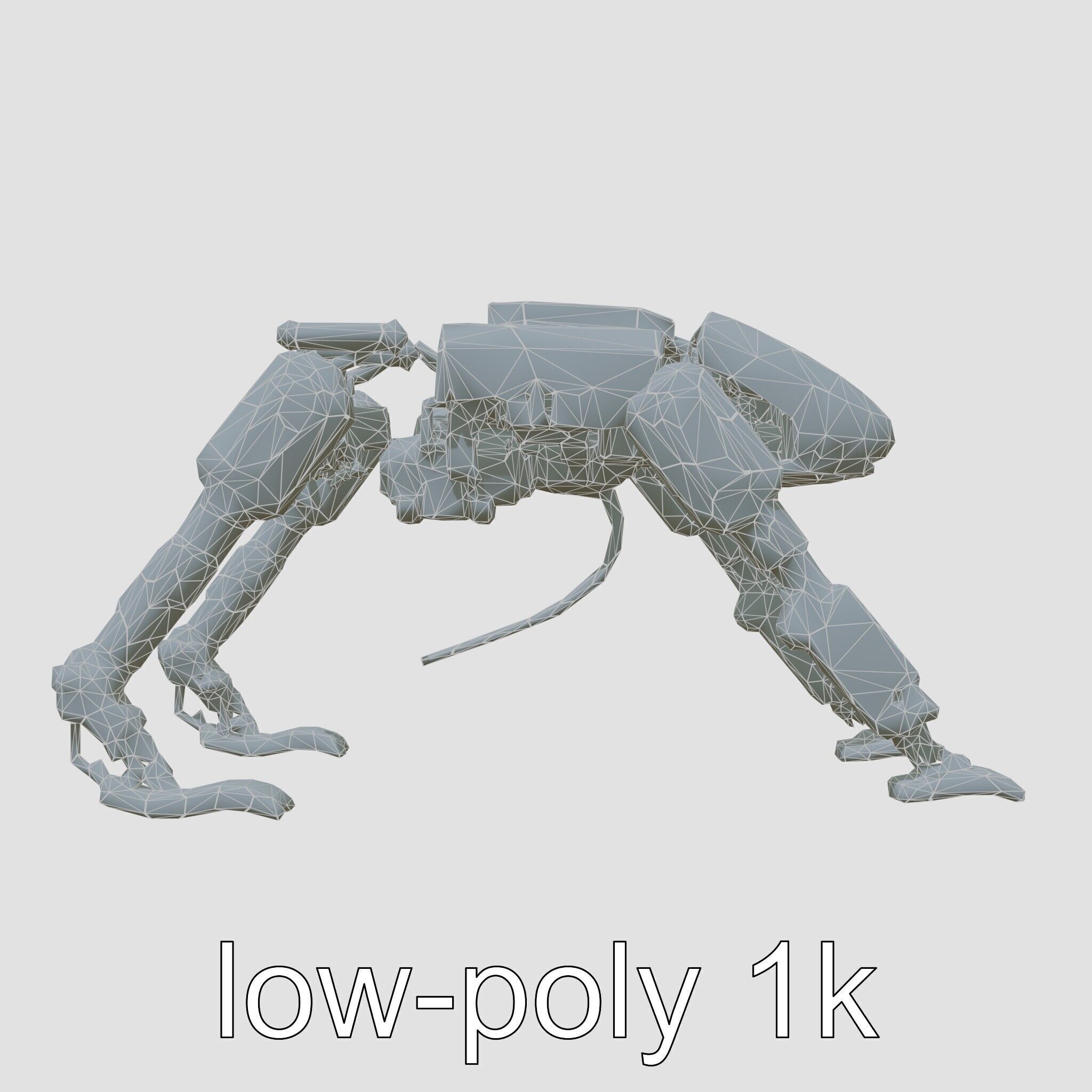 Industrial Mecha Exoskeleton Robot Low-poly 3D model_13