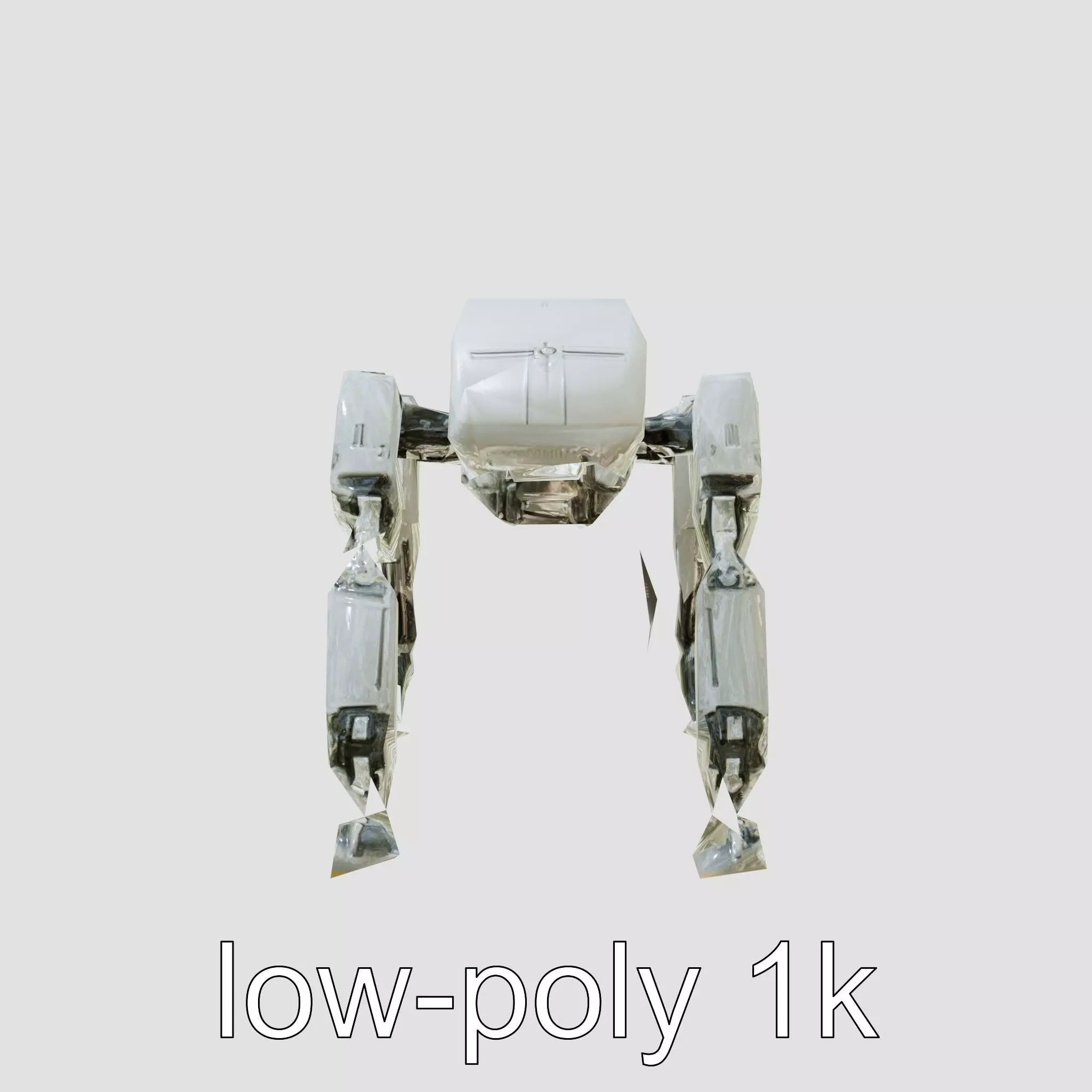 Industrial Mecha Exoskeleton Robot Low-poly 3D model_0