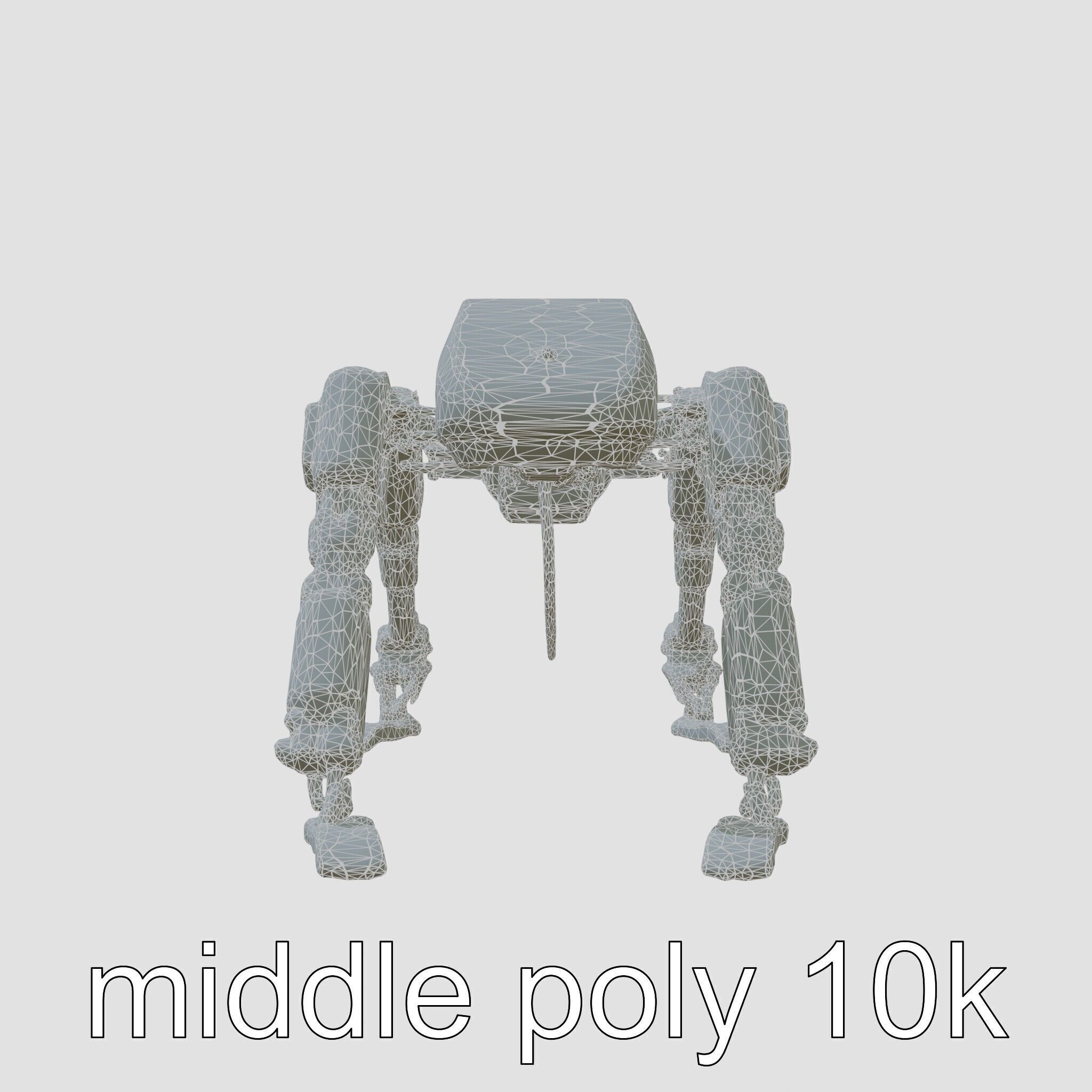 Industrial Mecha Exoskeleton Robot Low-poly 3D model_11