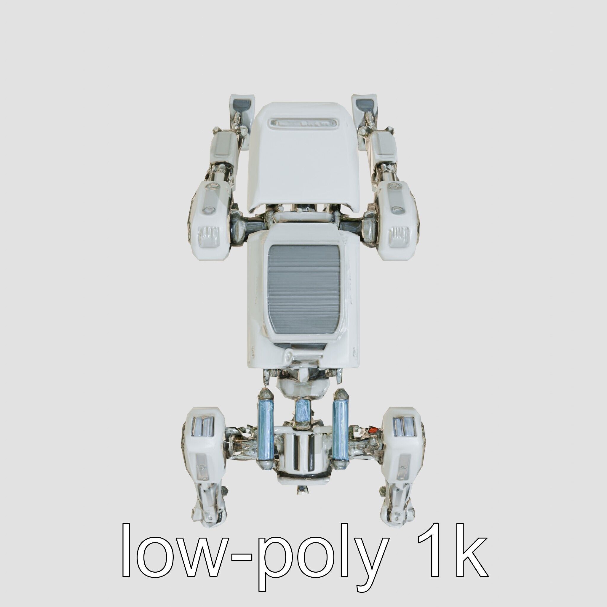 Industrial Mecha Exoskeleton Robot Low-poly 3D model_20