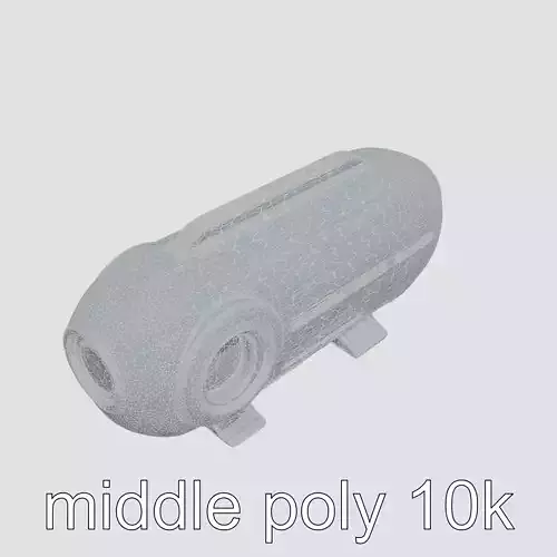 Hyperloop Capsule with Futuristic Design and Details Low-poly 3D model