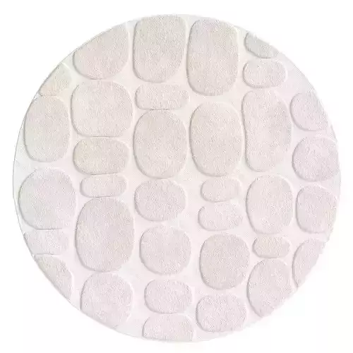 Jacinta Ivory Abstract Round Rug