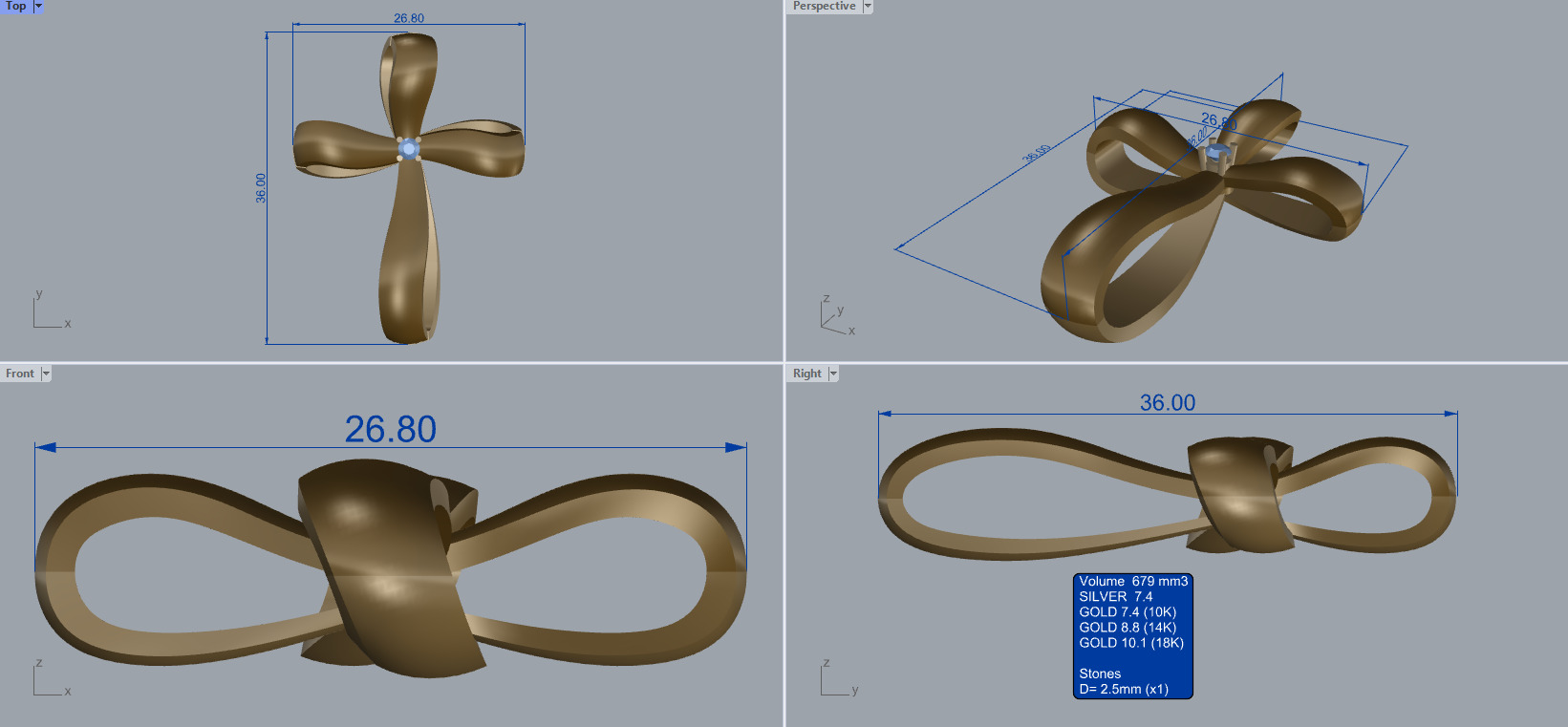 Cross Cr 009 Infinity cross 3D print model_10