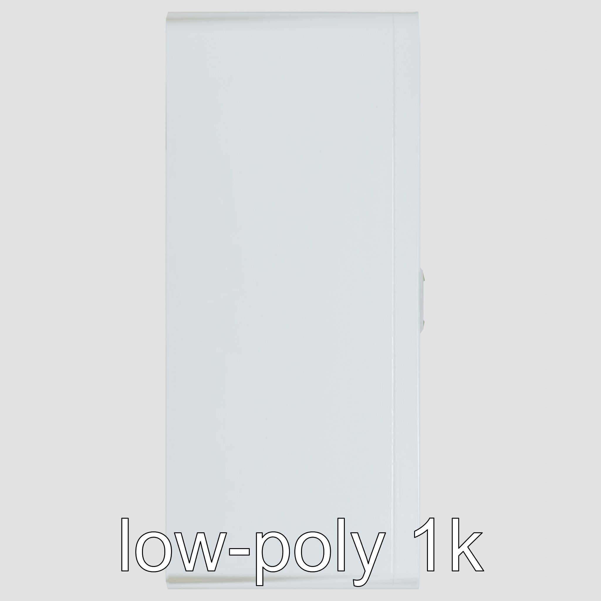 Smart Waste Bin Monolith Minimalist Design Low-poly 3D model_21