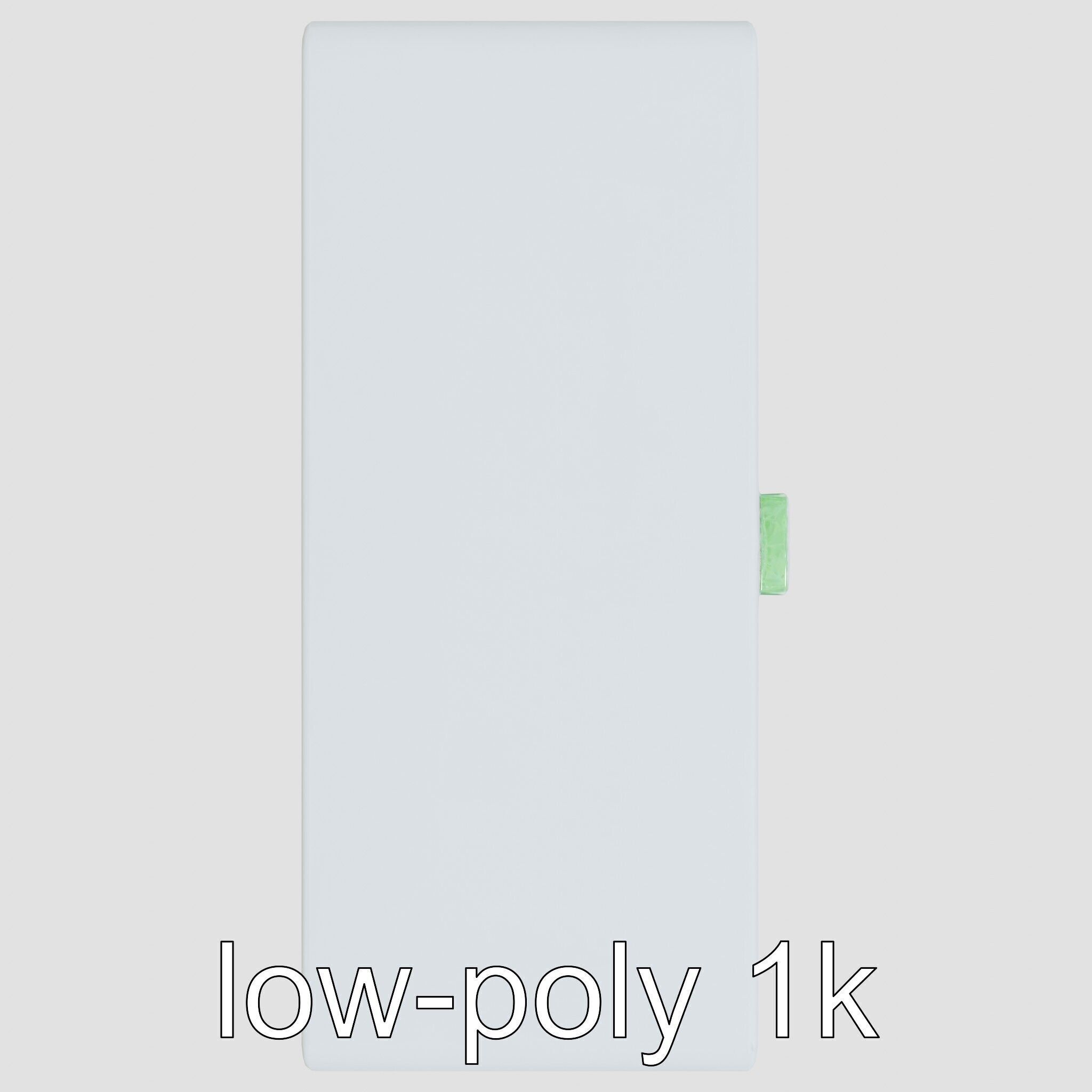 Smart Waste Bin Monolith Minimalist Design Low-poly 3D model_11