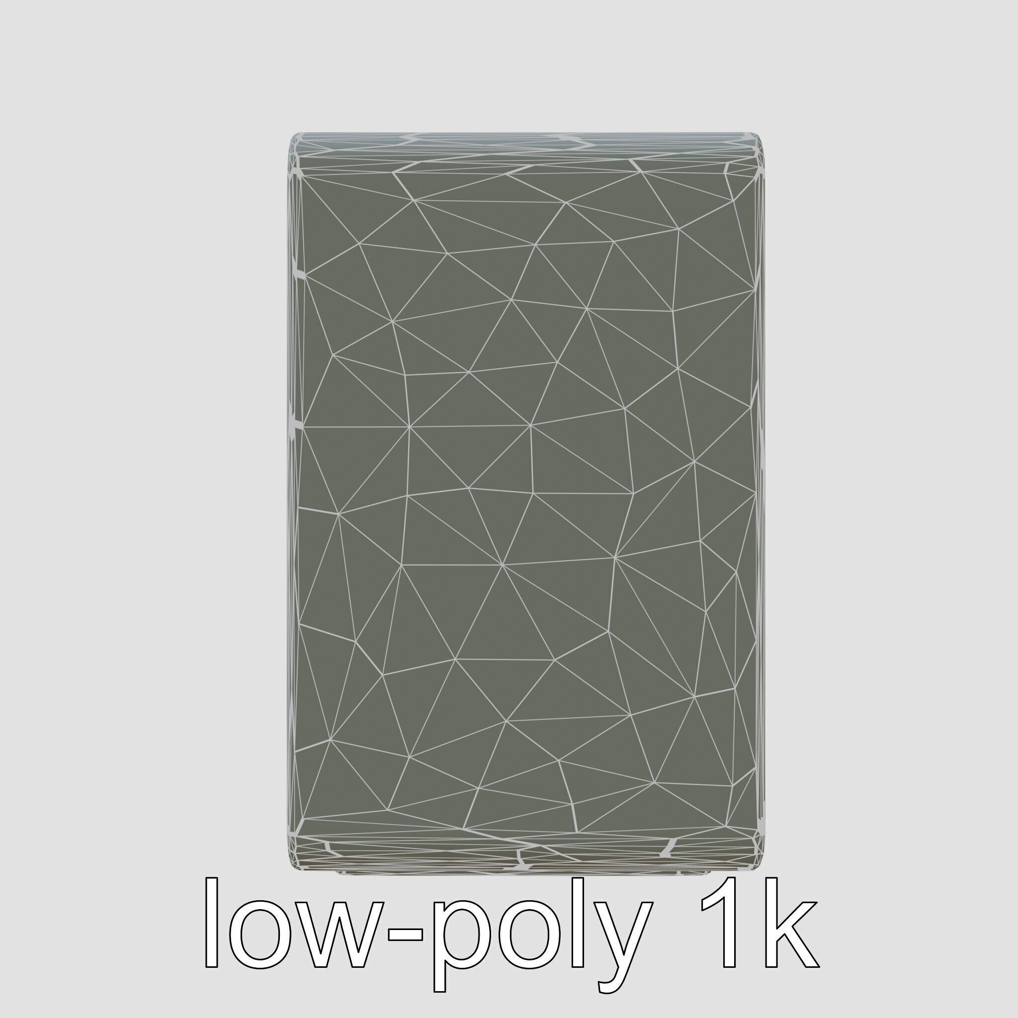 Smart Waste Bin Monolith Minimalist Design Low-poly 3D model_10