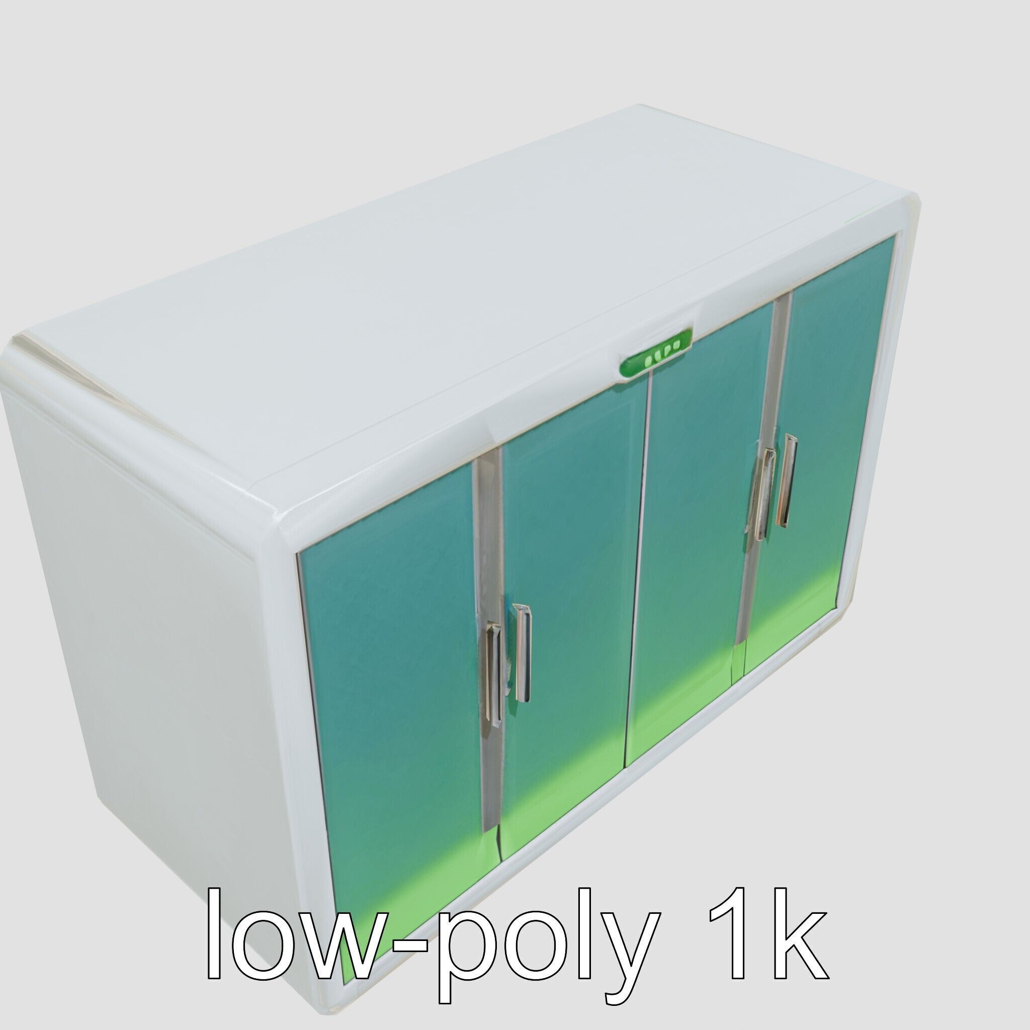 Smart Waste Bin Monolith Minimalist Design Low-poly 3D model_2