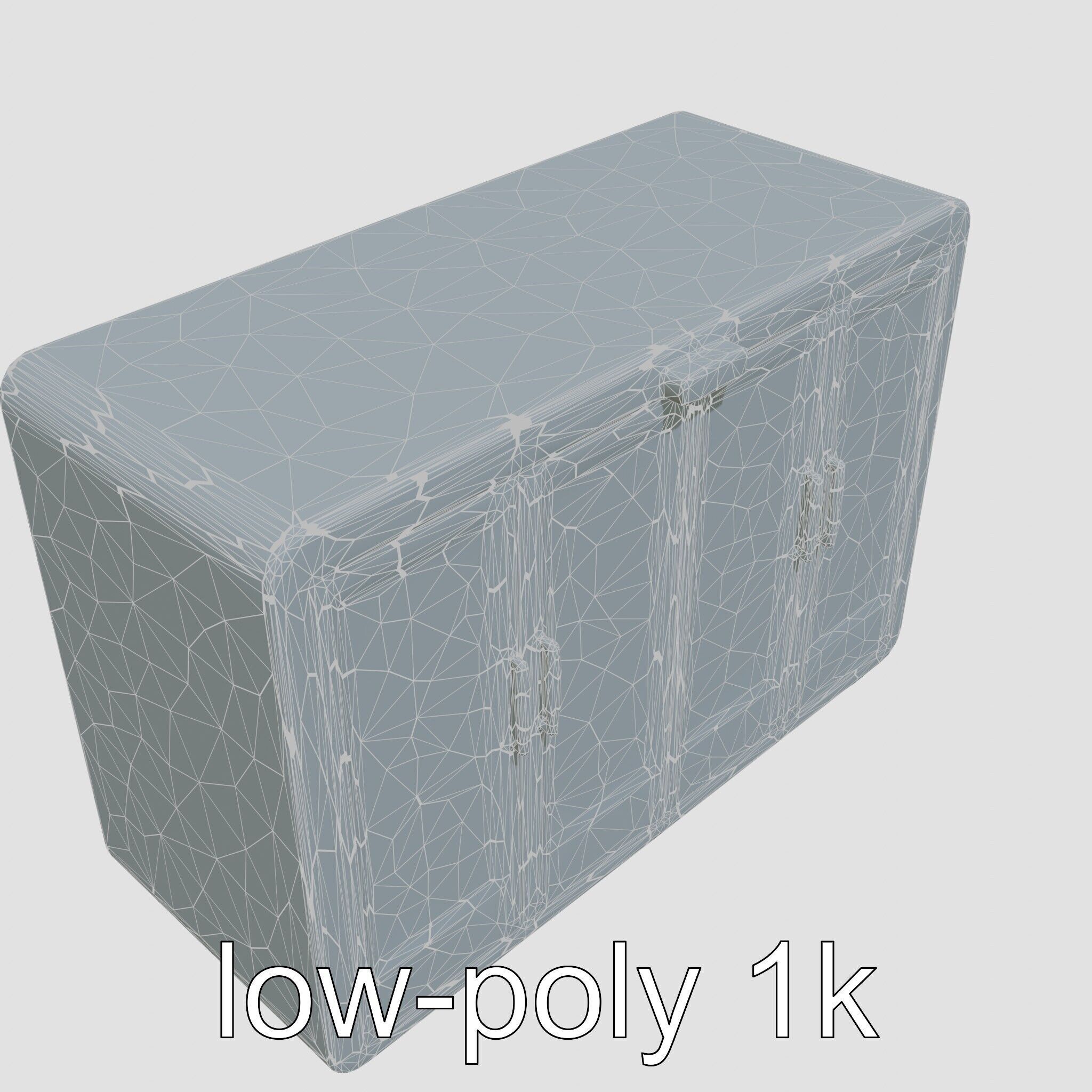 Smart Waste Bin Monolith Minimalist Design Low-poly 3D model_26