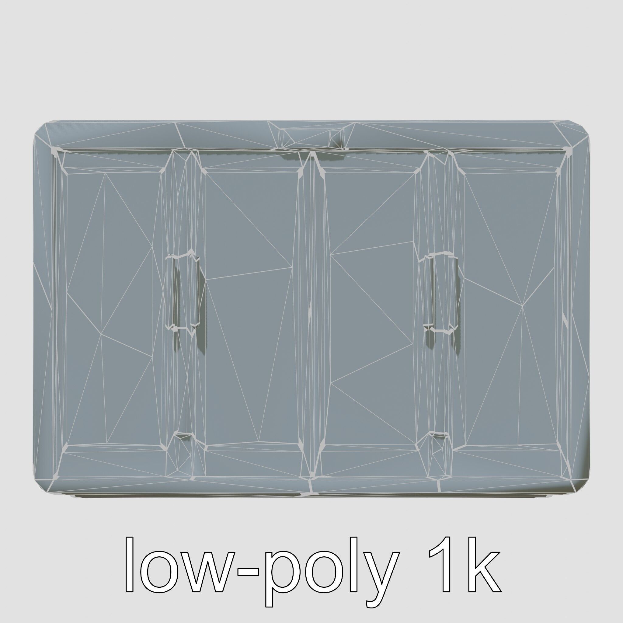 Smart Waste Bin Monolith Minimalist Design Low-poly 3D model_16