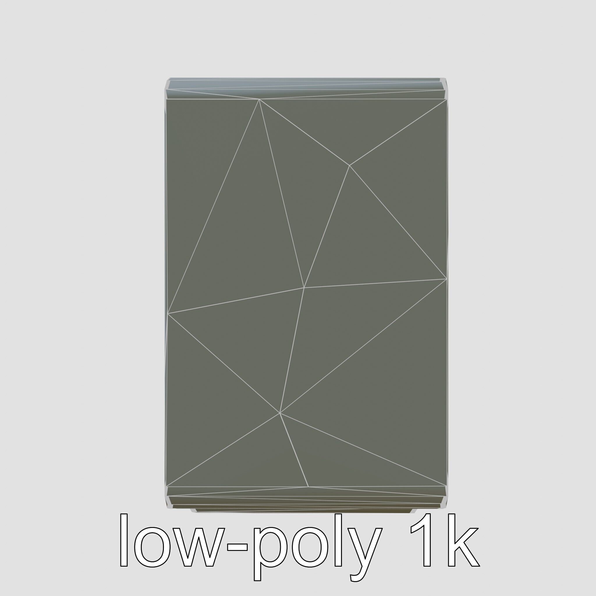 Smart Waste Bin Monolith Minimalist Design Low-poly 3D model_18