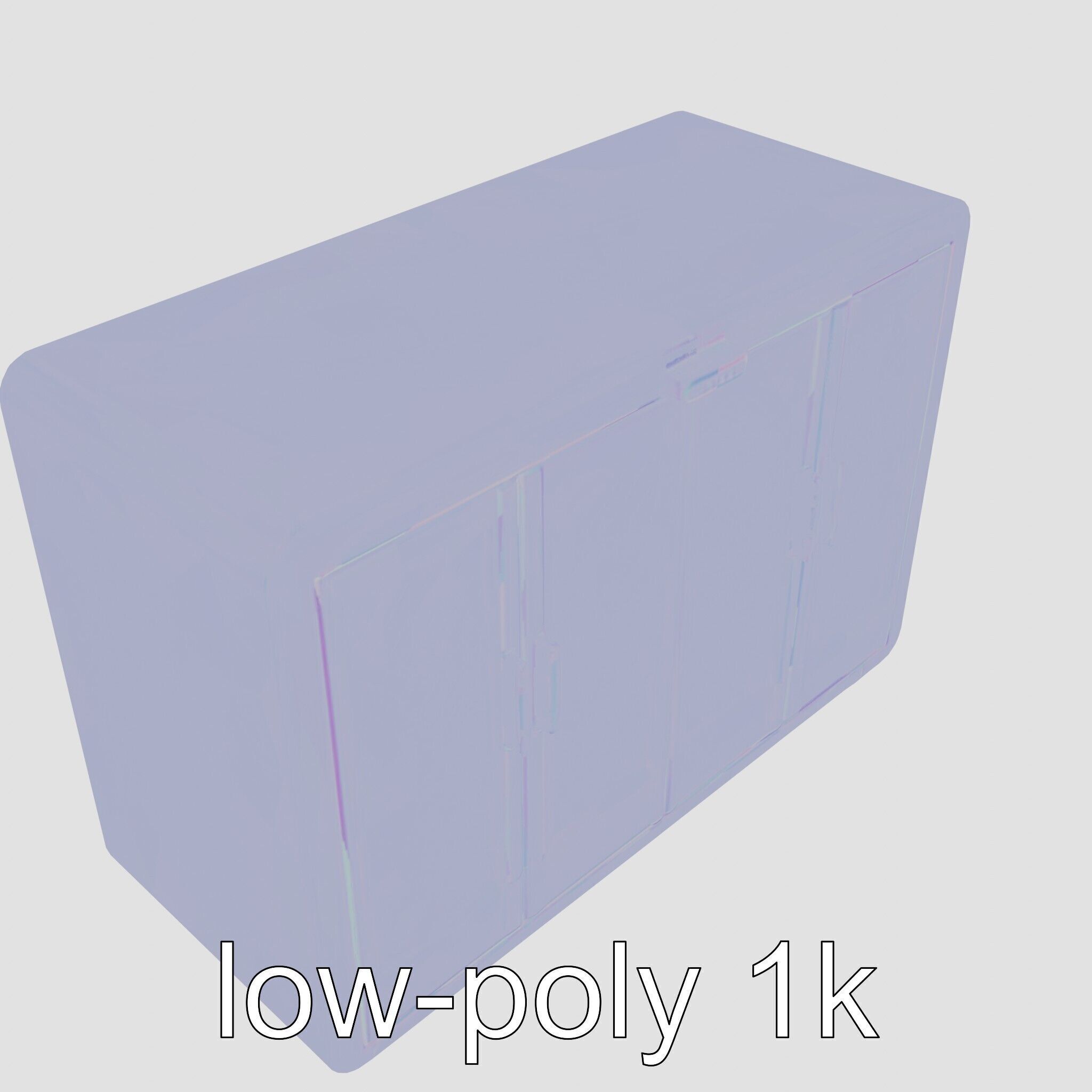 Smart Waste Bin Monolith Minimalist Design Low-poly 3D model_19