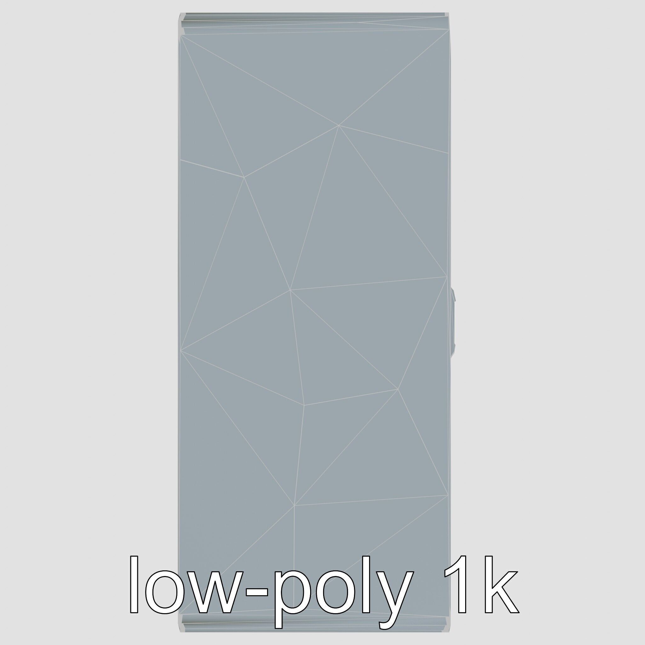 Smart Waste Bin Monolith Minimalist Design Low-poly 3D model_24