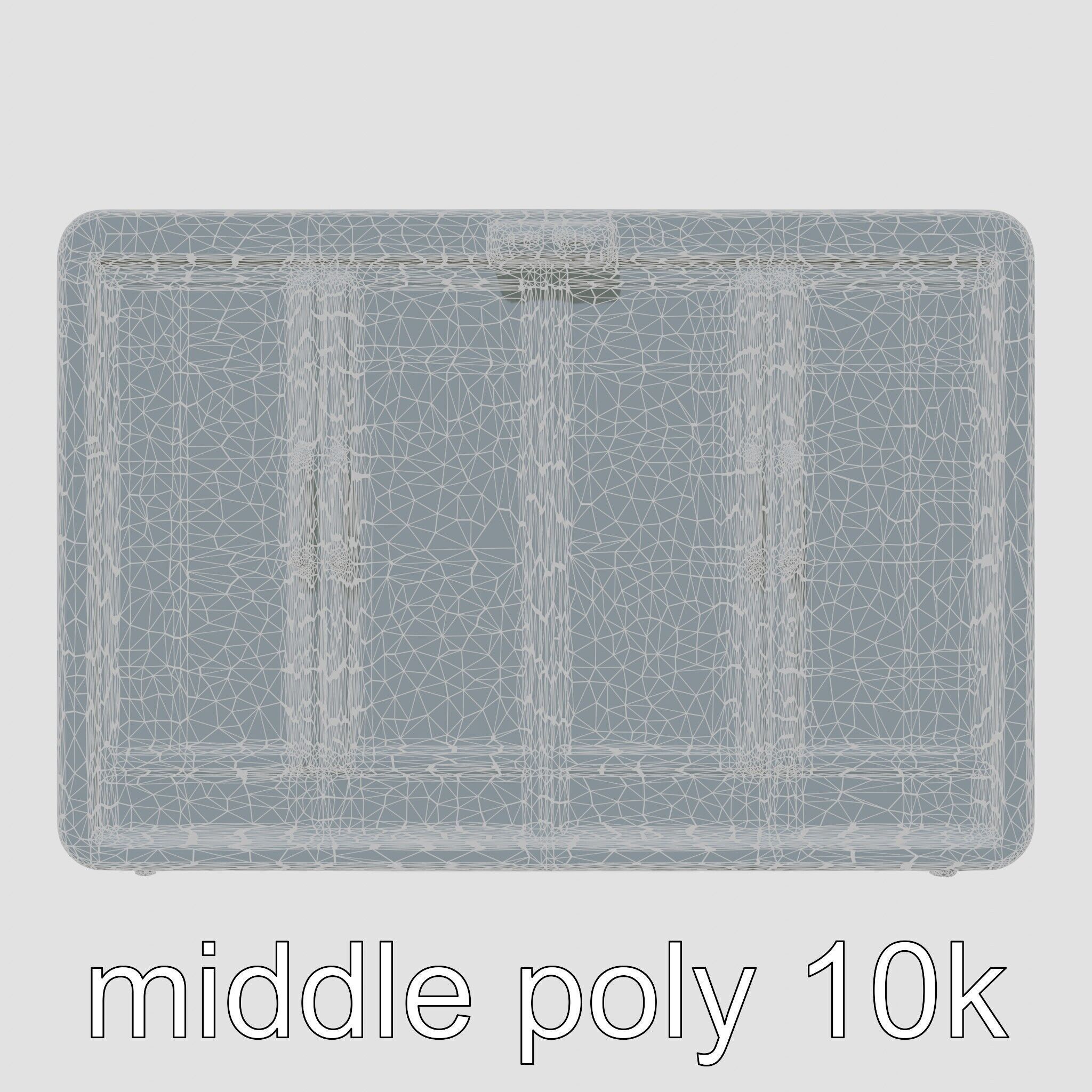 Smart Waste Bin Monolith Minimalist Design Low-poly 3D model_29