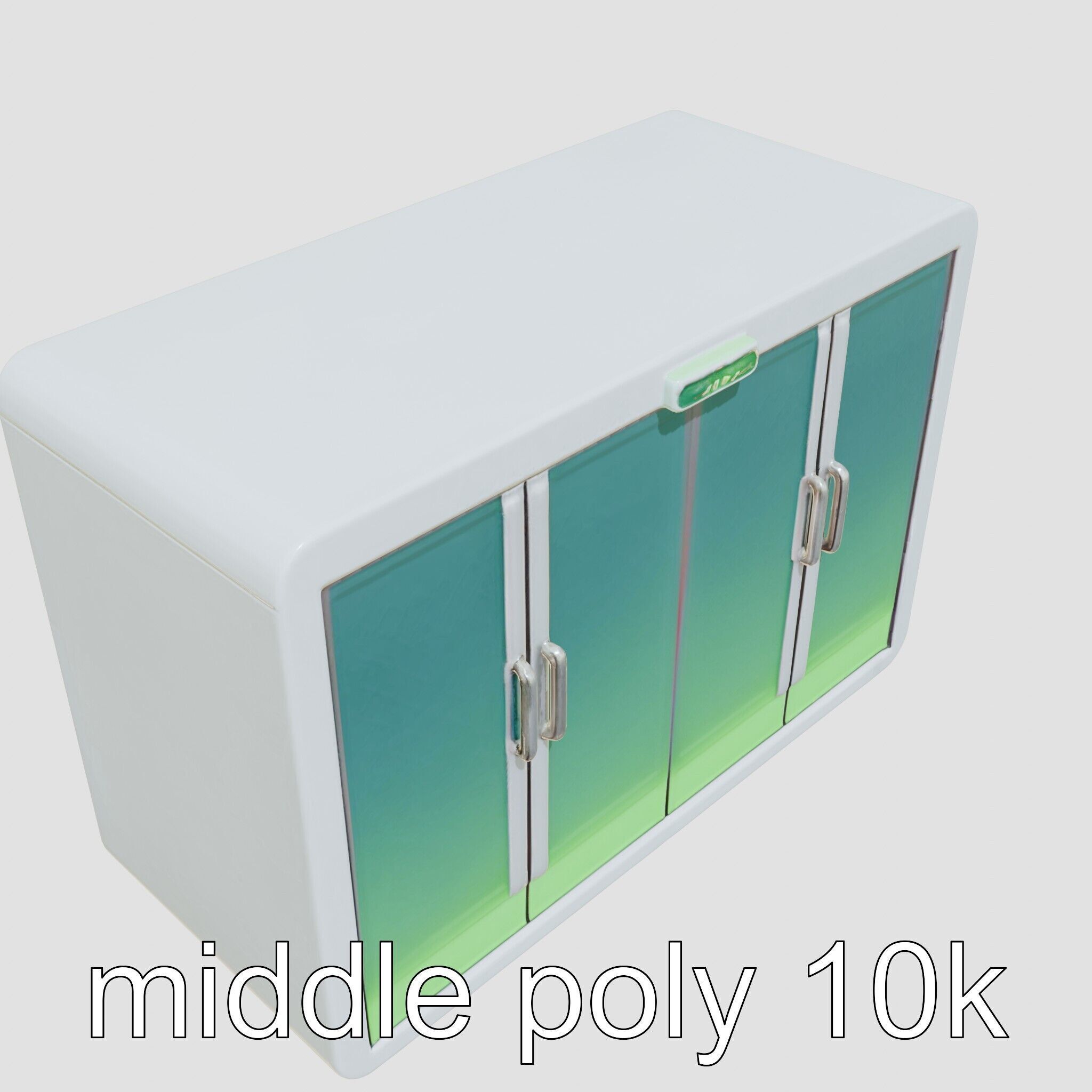 Smart Waste Bin Monolith Minimalist Design Low-poly 3D model_5