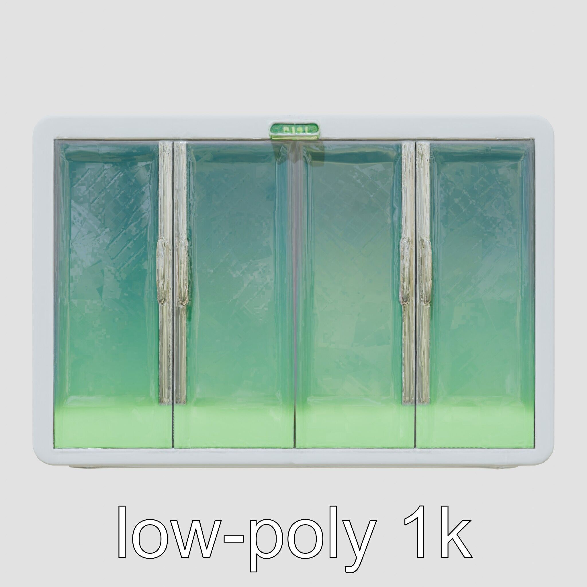 Smart Waste Bin Monolith Minimalist Design Low-poly 3D model_17