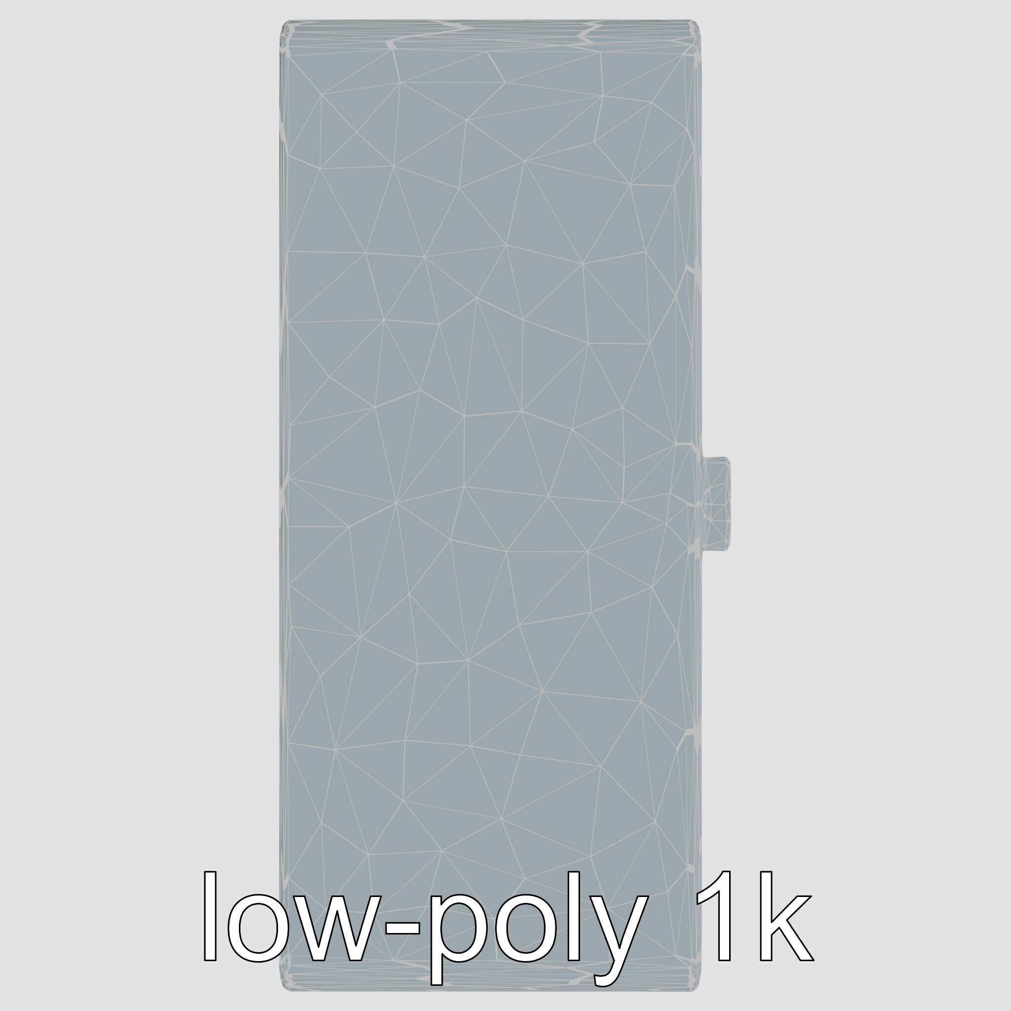 Smart Waste Bin Monolith Minimalist Design Low-poly 3D model_22
