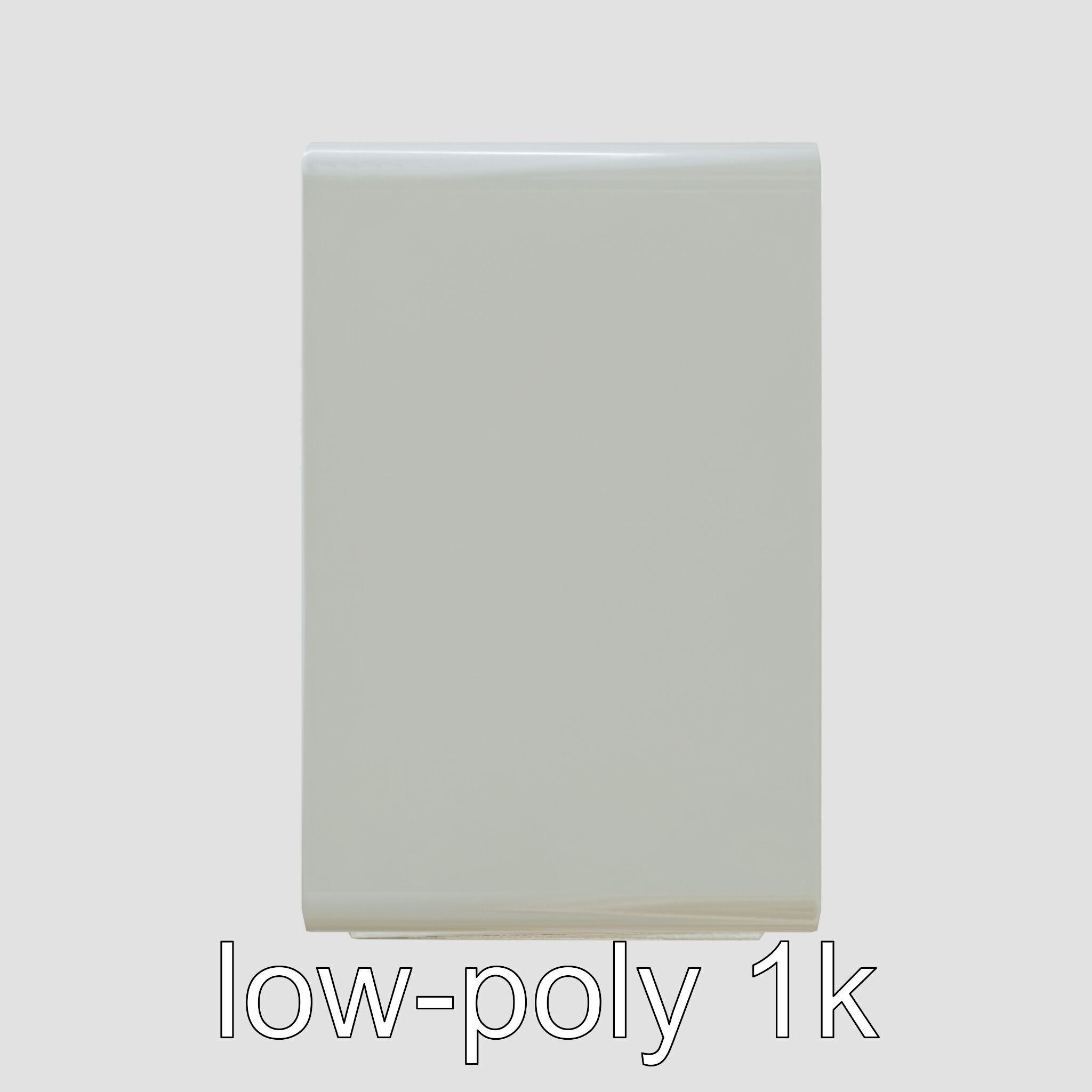 Smart Waste Bin Monolith Minimalist Design Low-poly 3D model_8