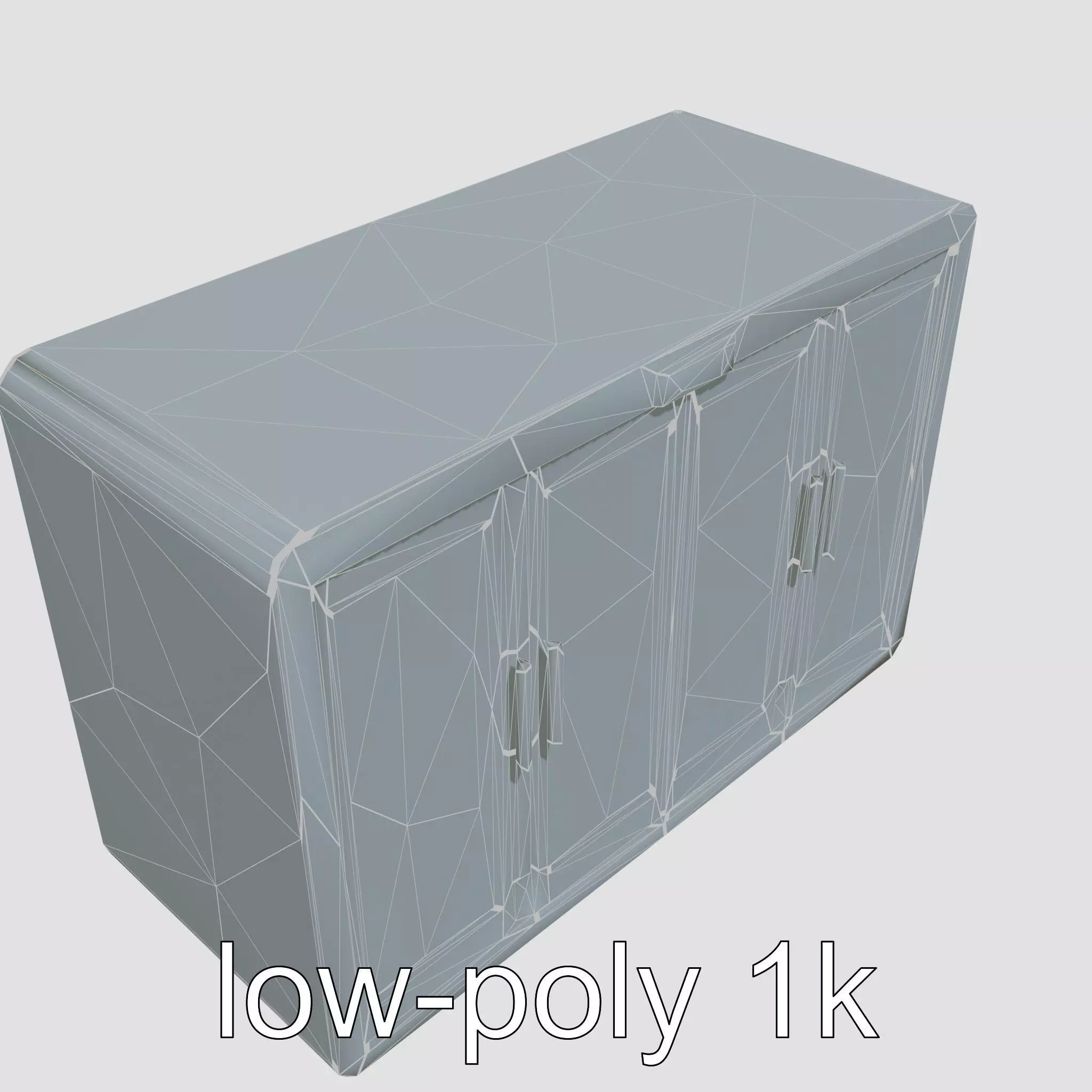Smart Waste Bin Monolith Minimalist Design Low-poly 3D model_0