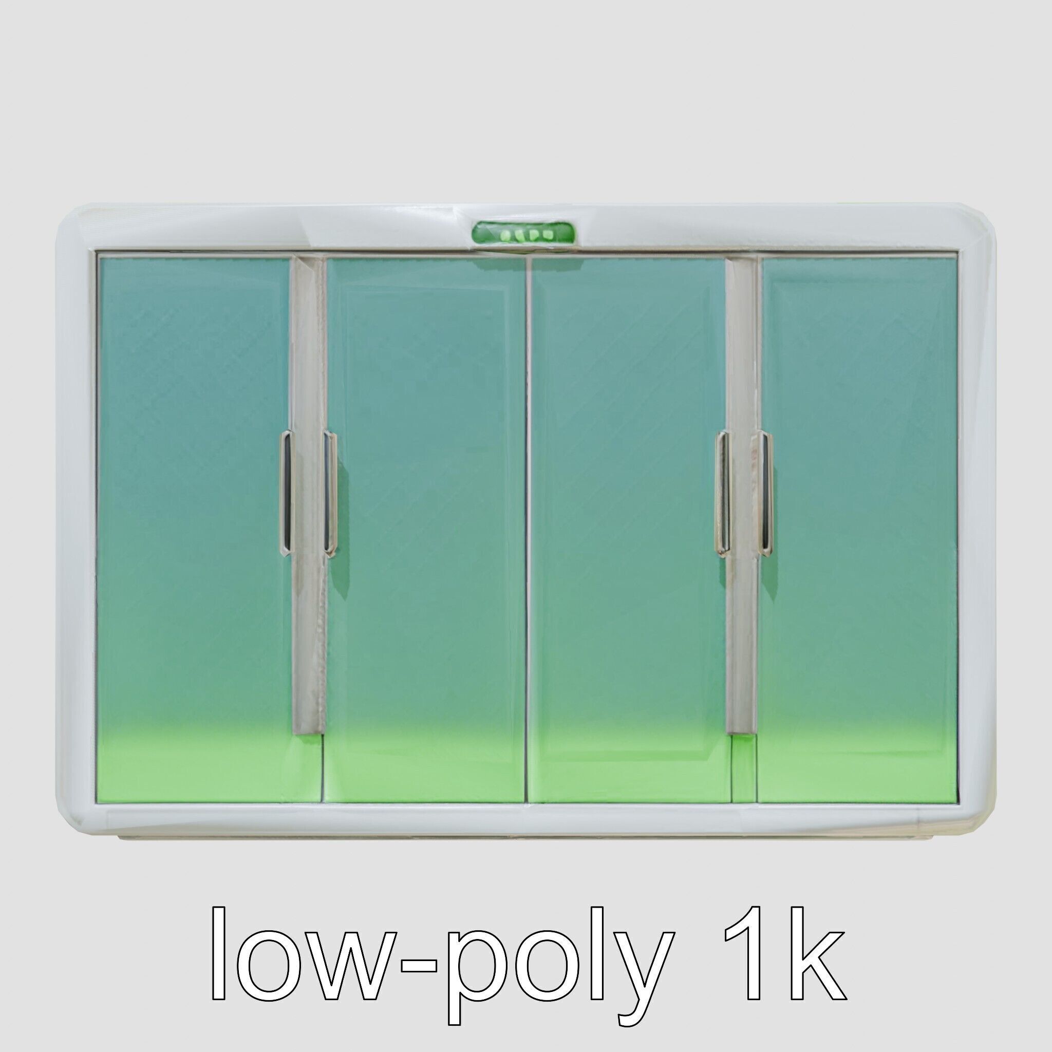 Smart Waste Bin Monolith Minimalist Design Low-poly 3D model_12