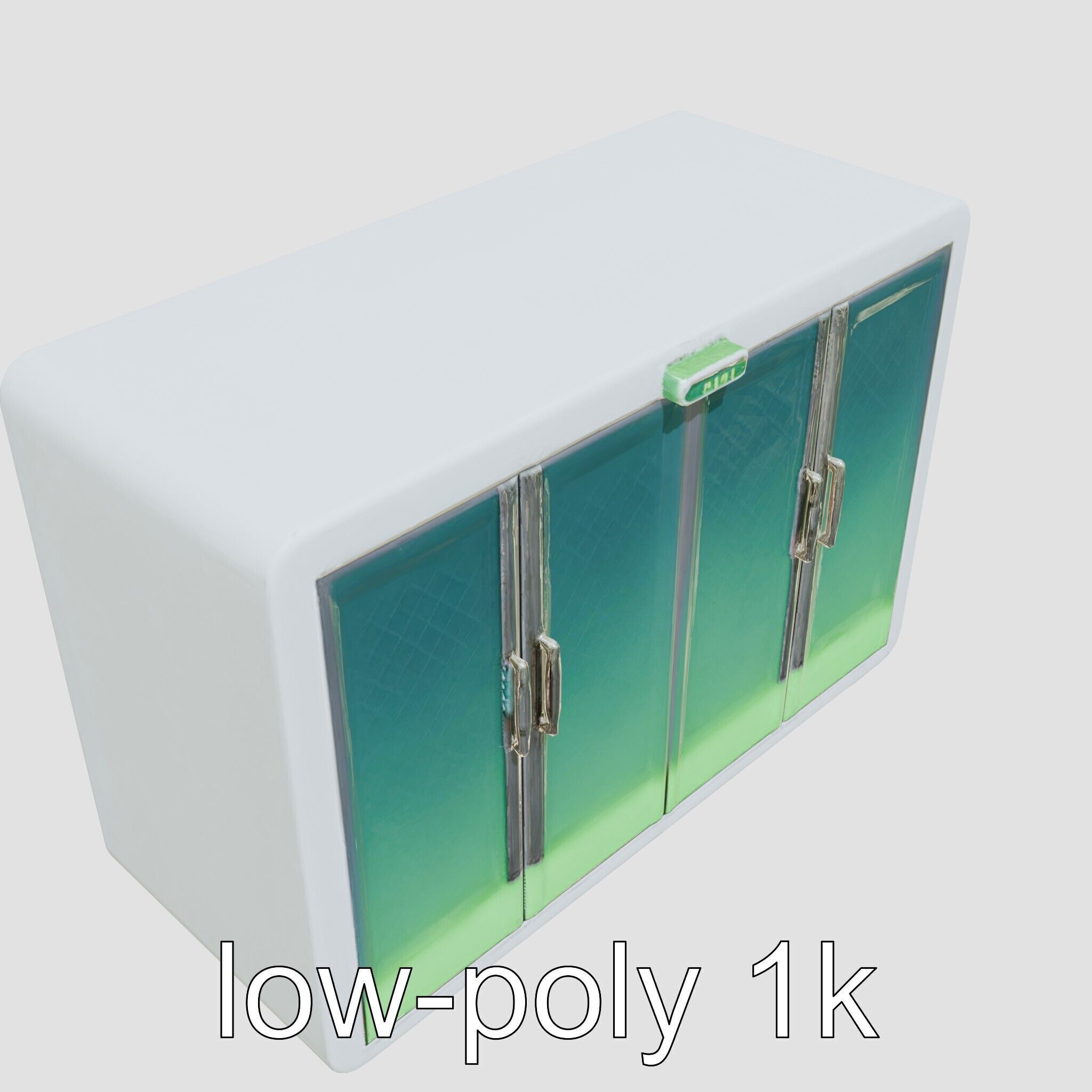 Smart Waste Bin Monolith Minimalist Design Low-poly 3D model_6