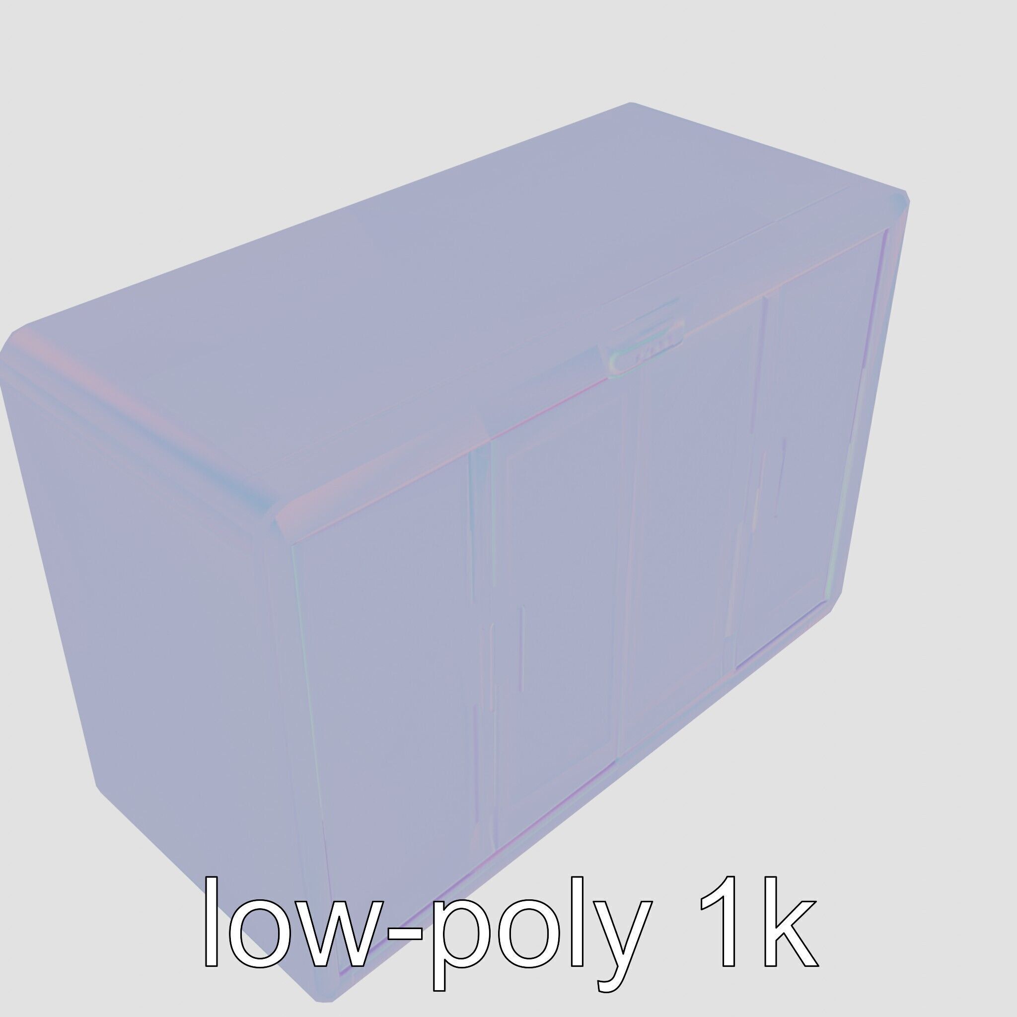 Smart Waste Bin Monolith Minimalist Design Low-poly 3D model_13