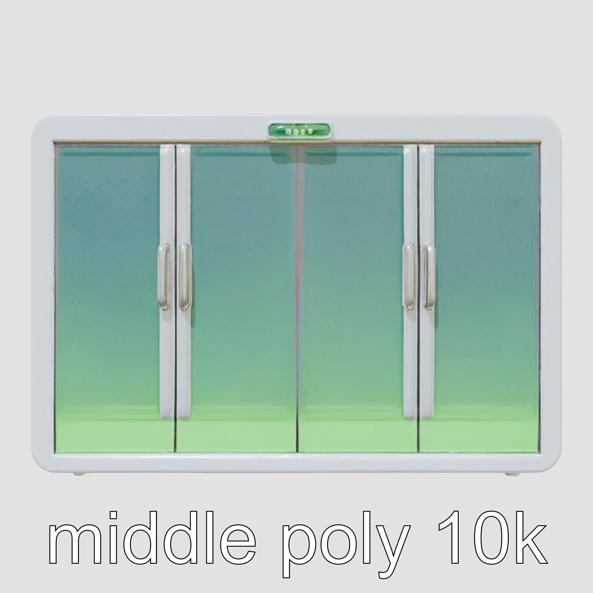 Smart Waste Bin Monolith Minimalist Design Low-poly 3D model_25