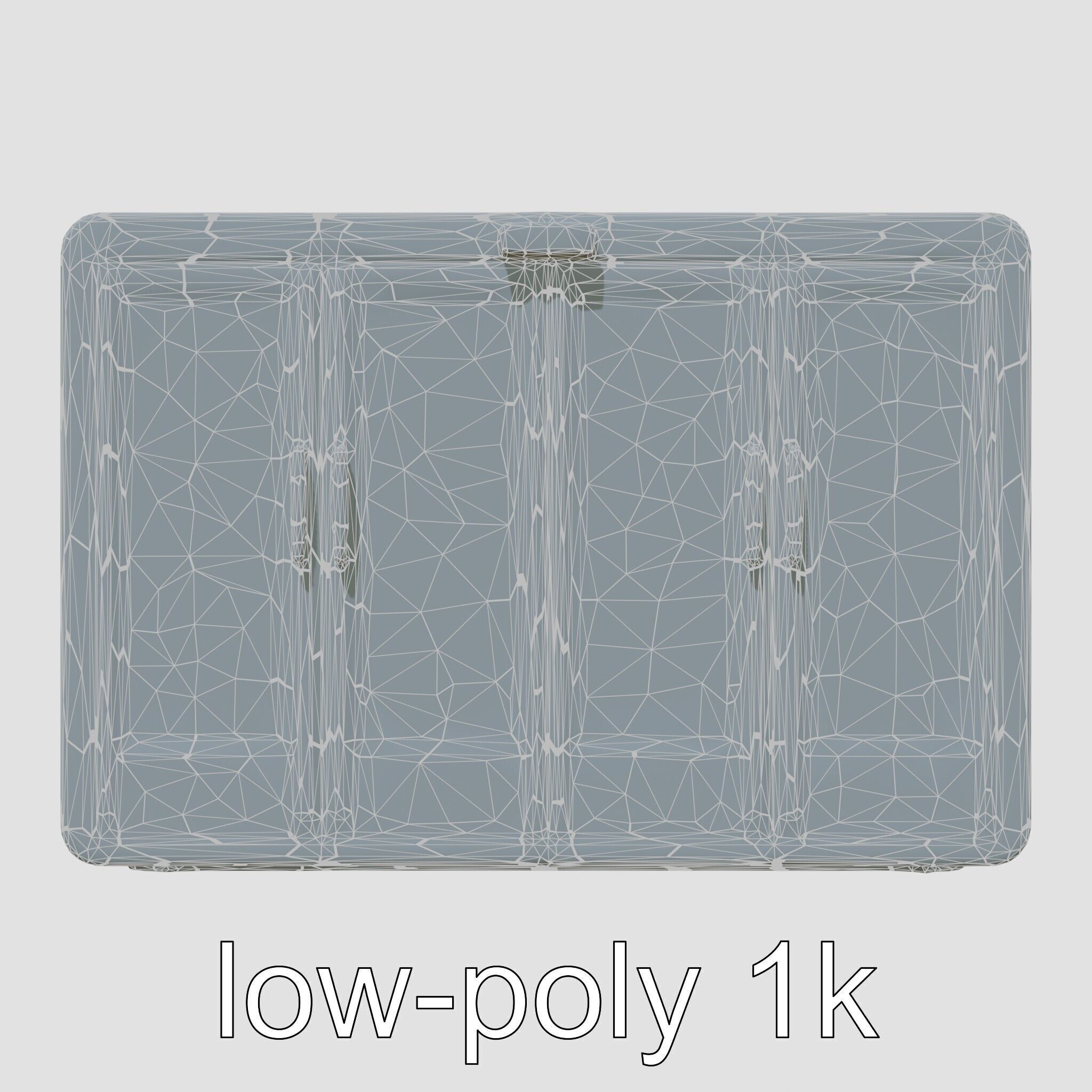 Smart Waste Bin Monolith Minimalist Design Low-poly 3D model_23