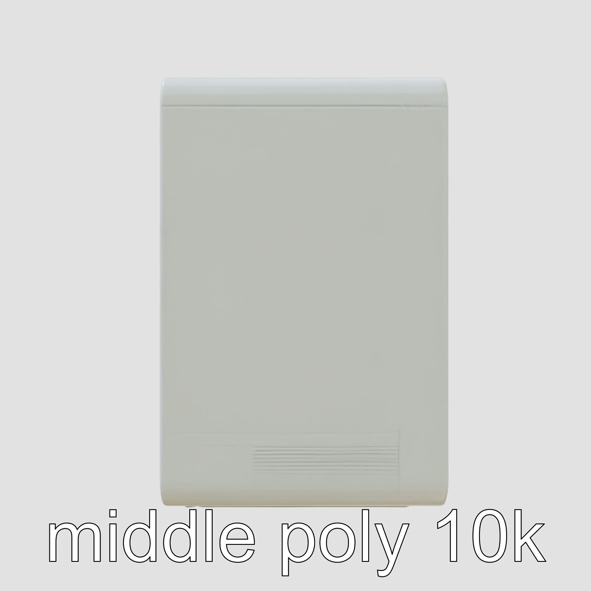 Smart Waste Bin Monolith Minimalist Design Low-poly 3D model_7