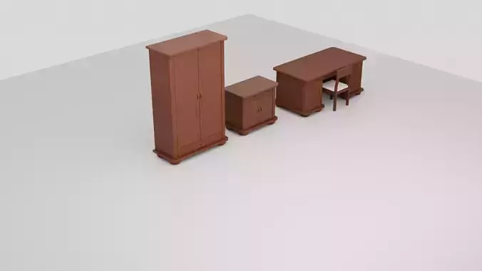 Wardrobe chest of drawers  desk chair