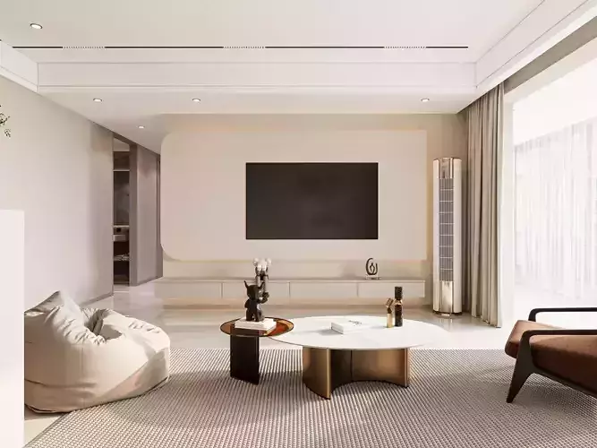 Modern light luxury living room