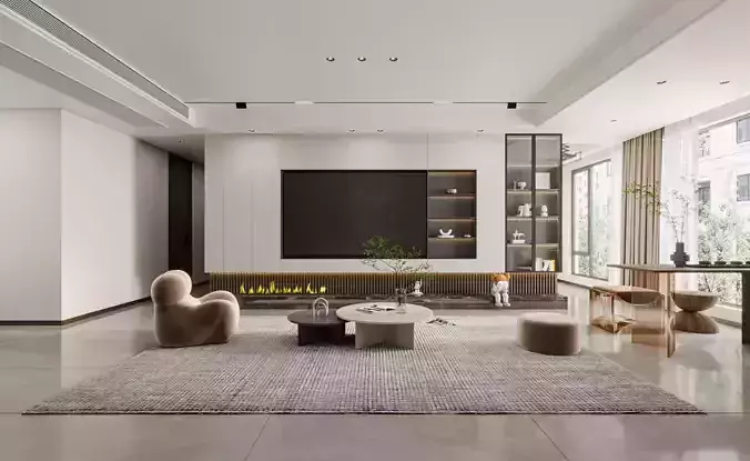 Modern light luxury living room