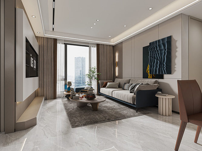 Modern living room 3D model