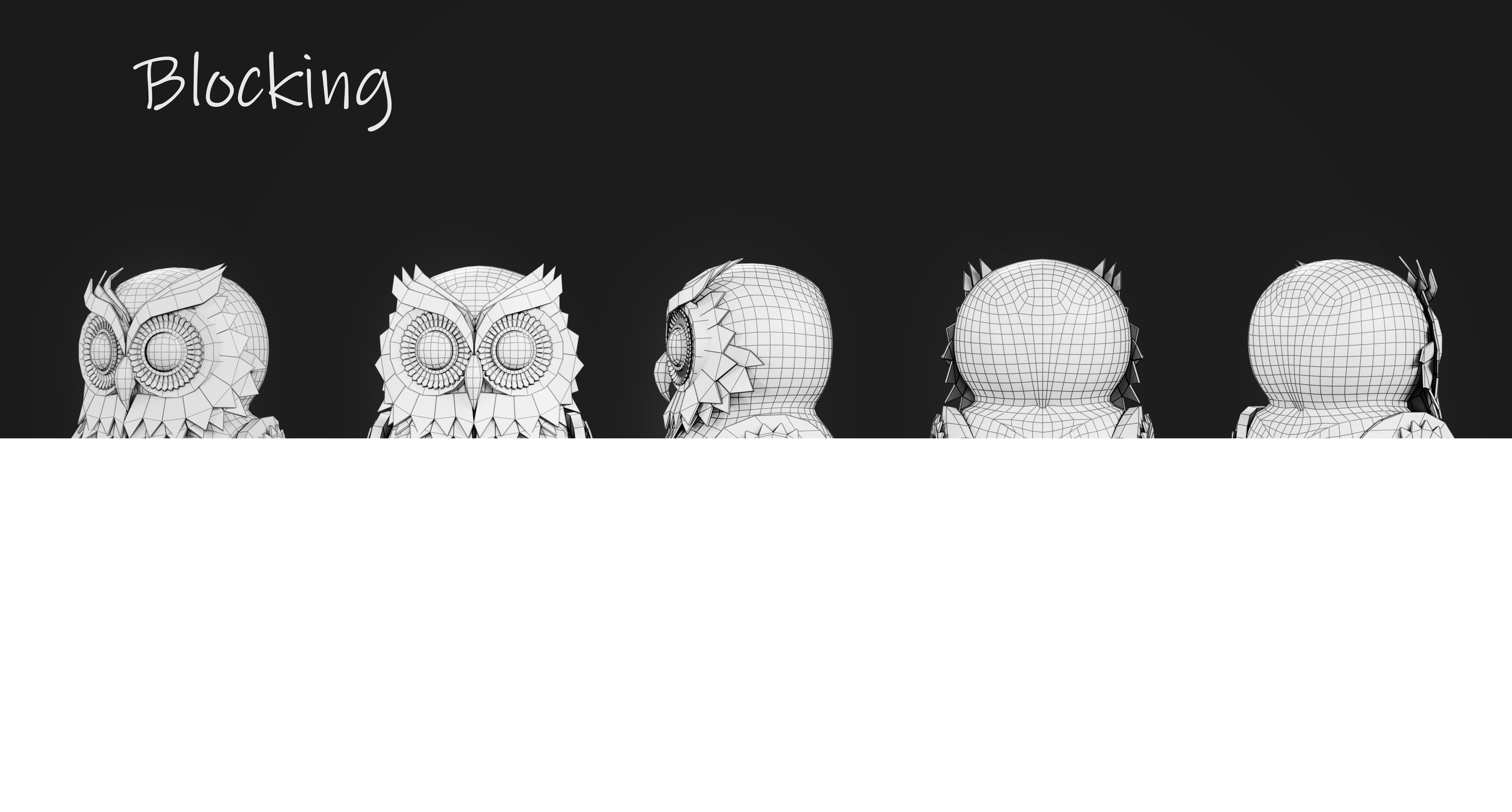 Steampunk Owl Automaton Low-poly 3D model_5