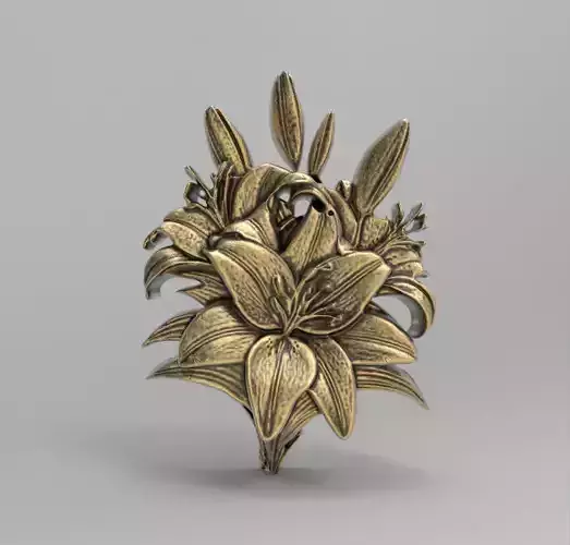 lily flower cnc model 3D print model