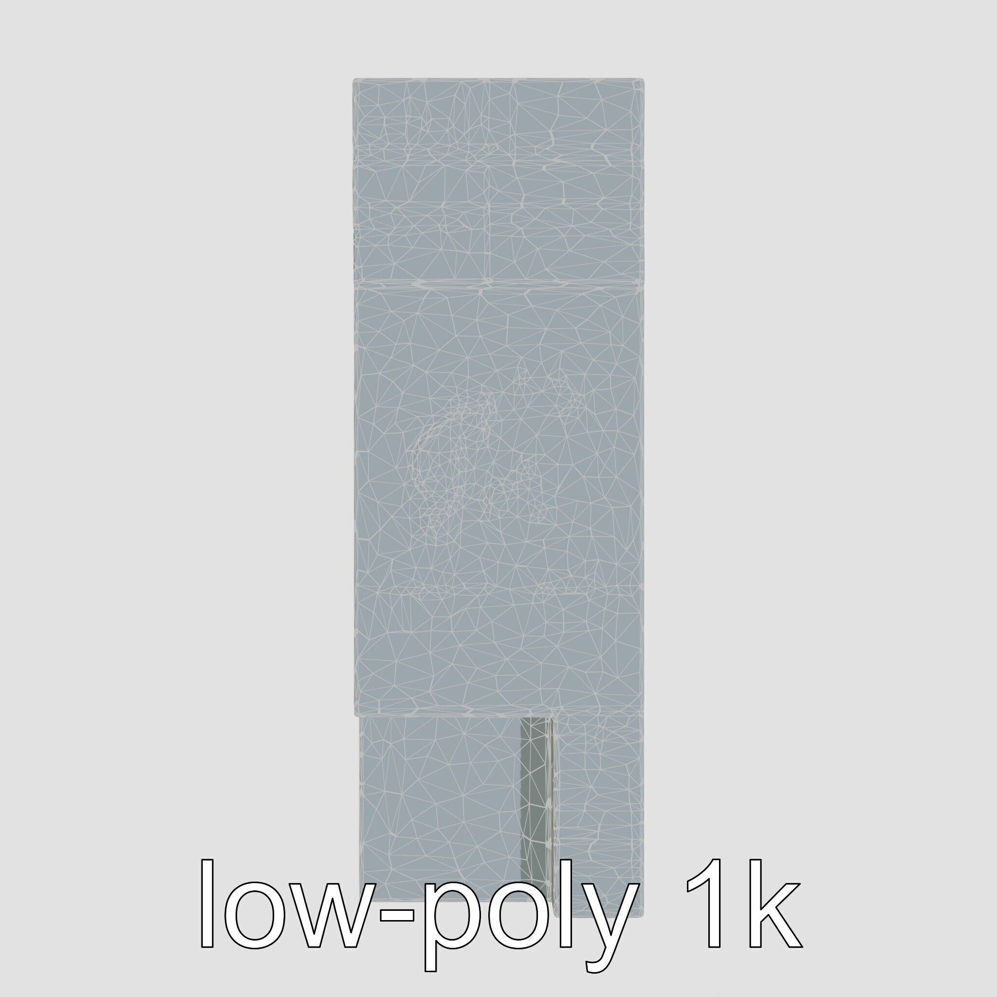 Reconciliation Bench Stele Marble Mosaic Low-poly 3D model_24