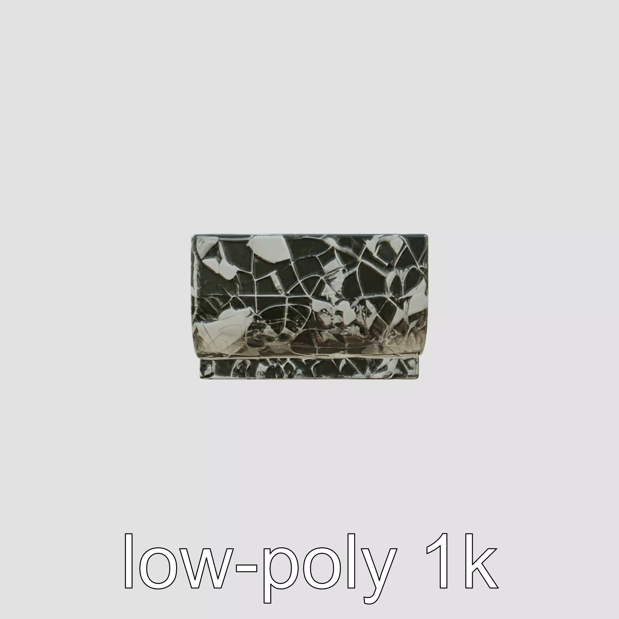 Reconciliation Bench Stele Marble Mosaic Low-poly 3D model_0