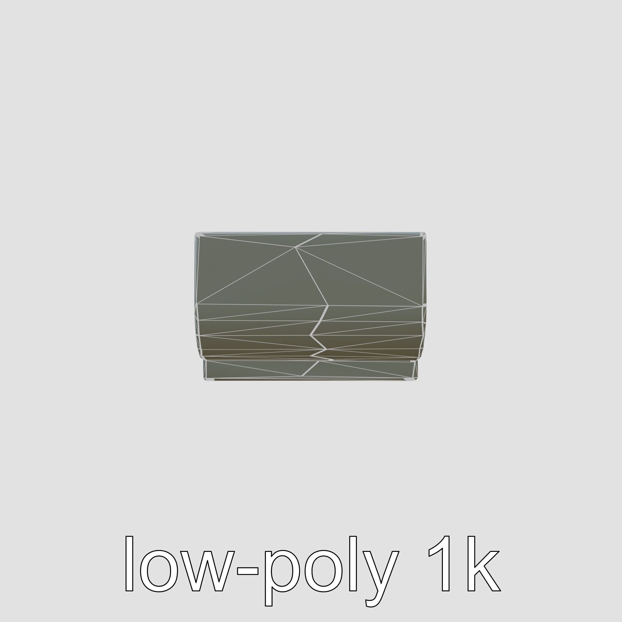 Reconciliation Bench Stele Marble Mosaic Low-poly 3D model_7