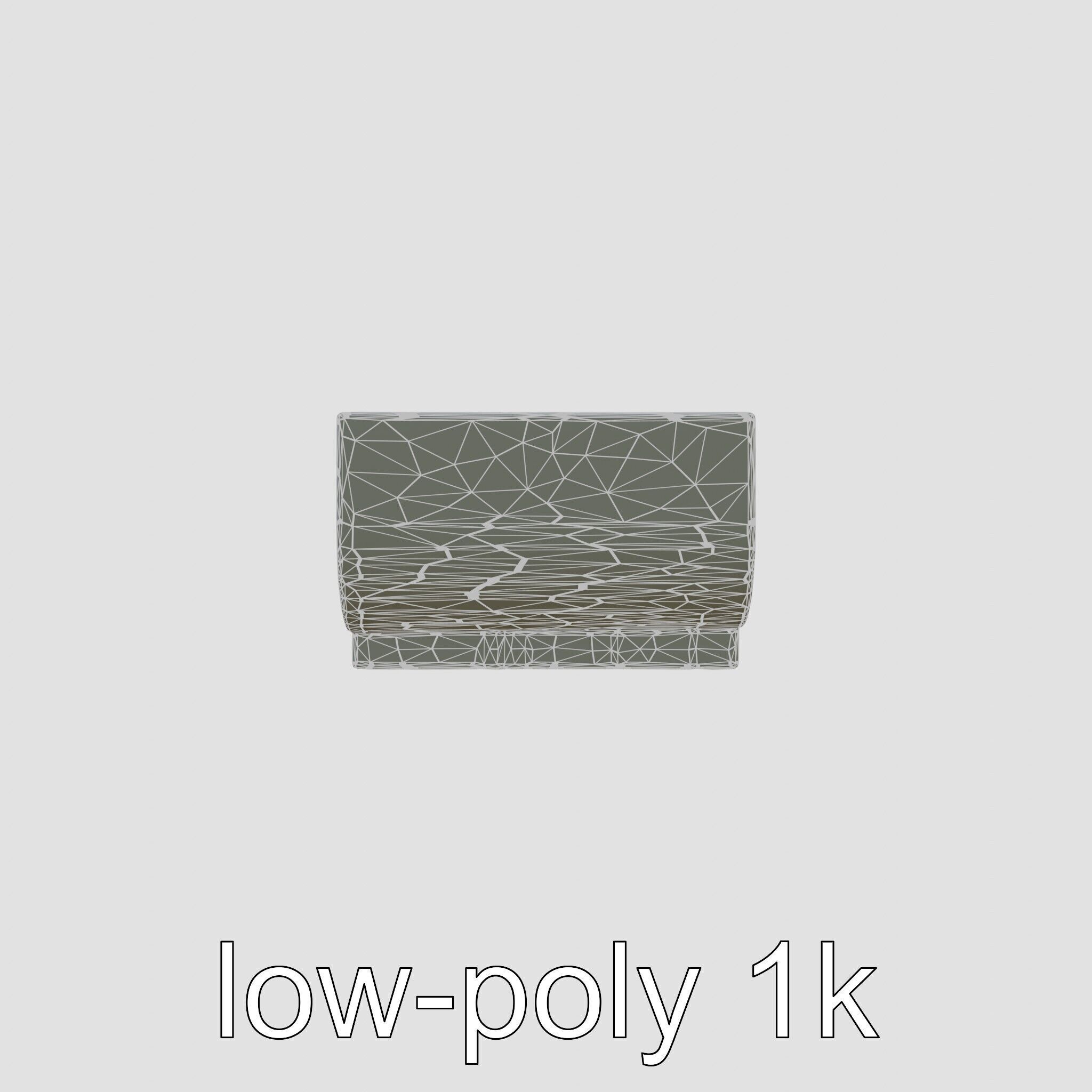 Reconciliation Bench Stele Marble Mosaic Low-poly 3D model_6